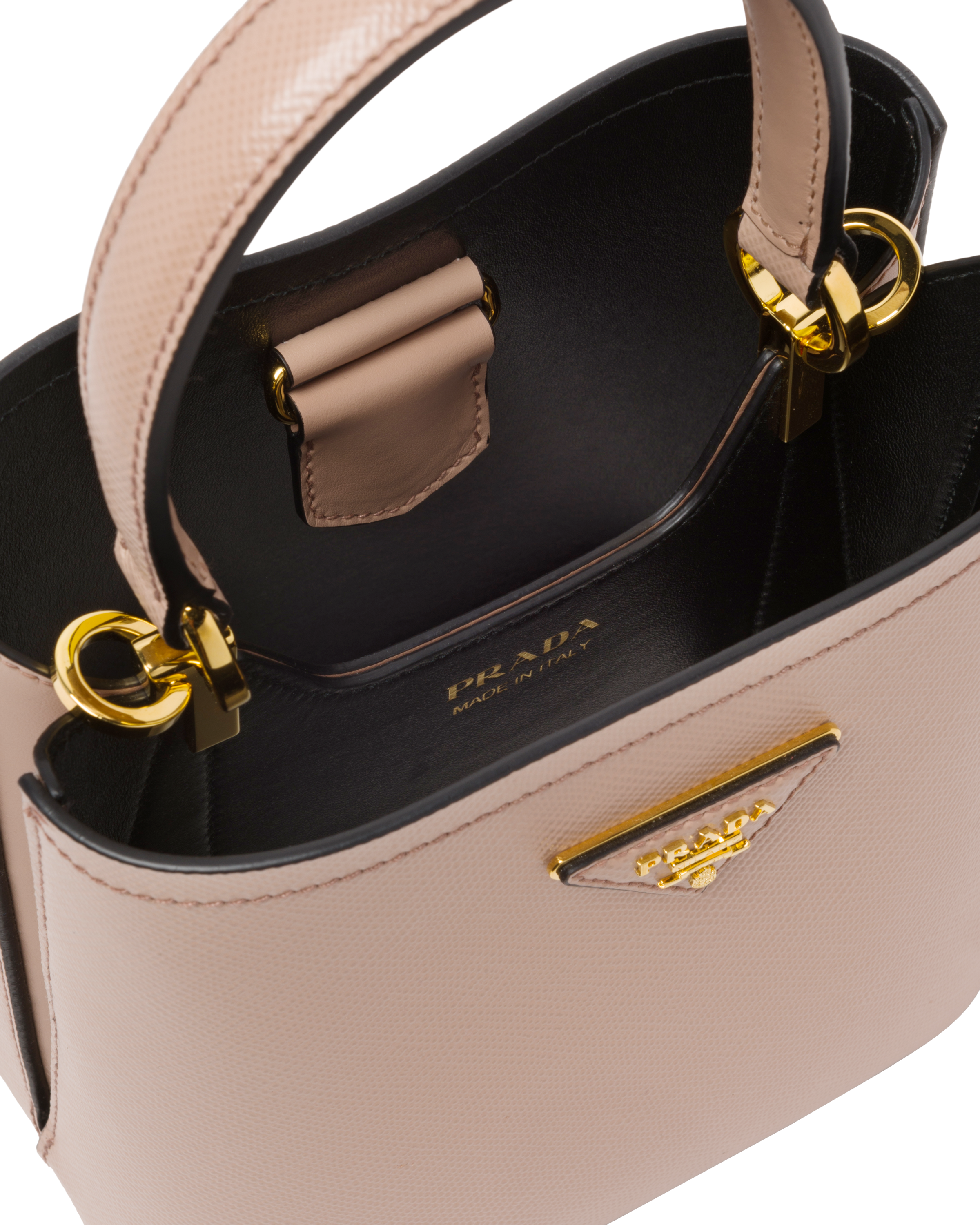 prada textured leather pouch