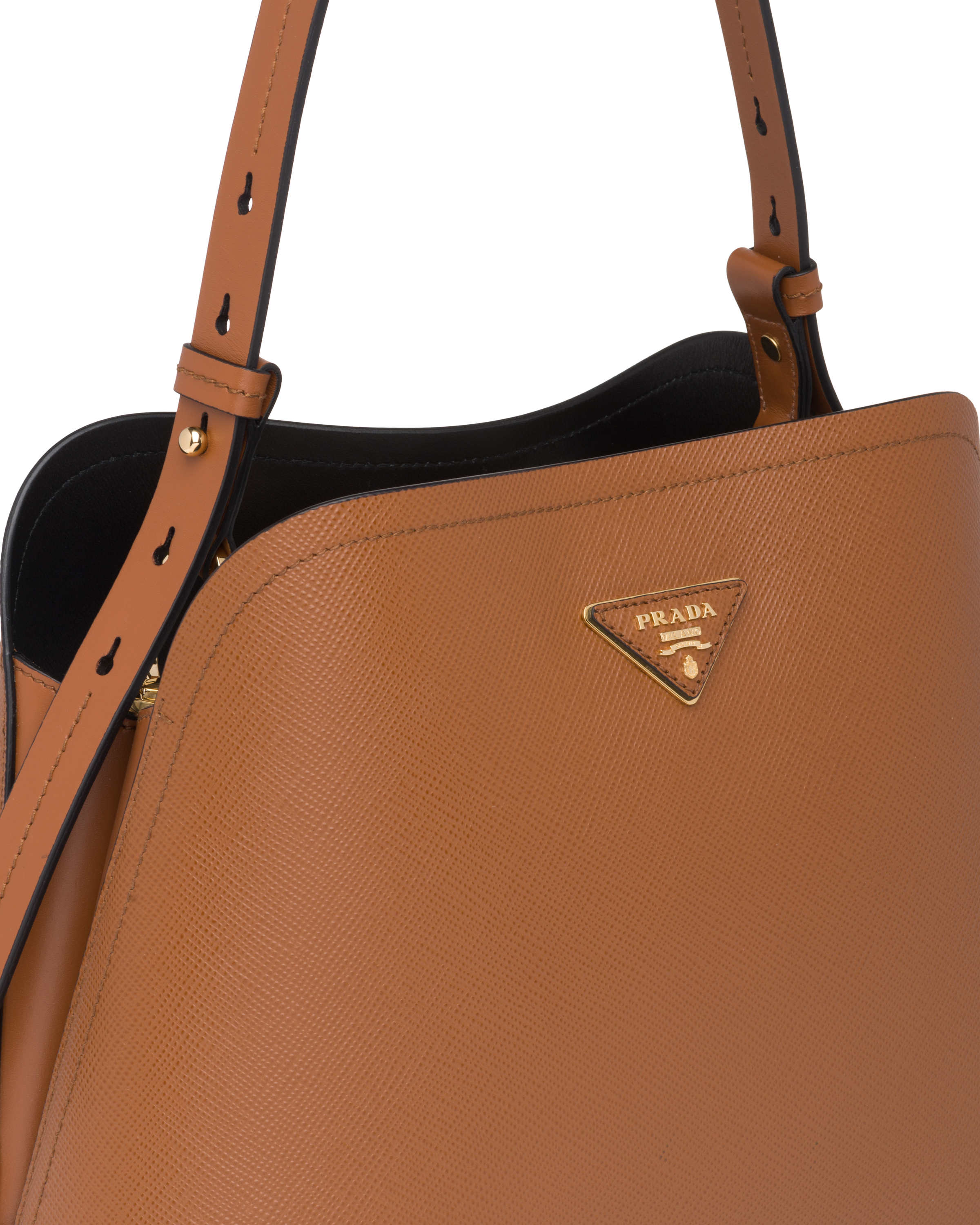 prada saffiano brown