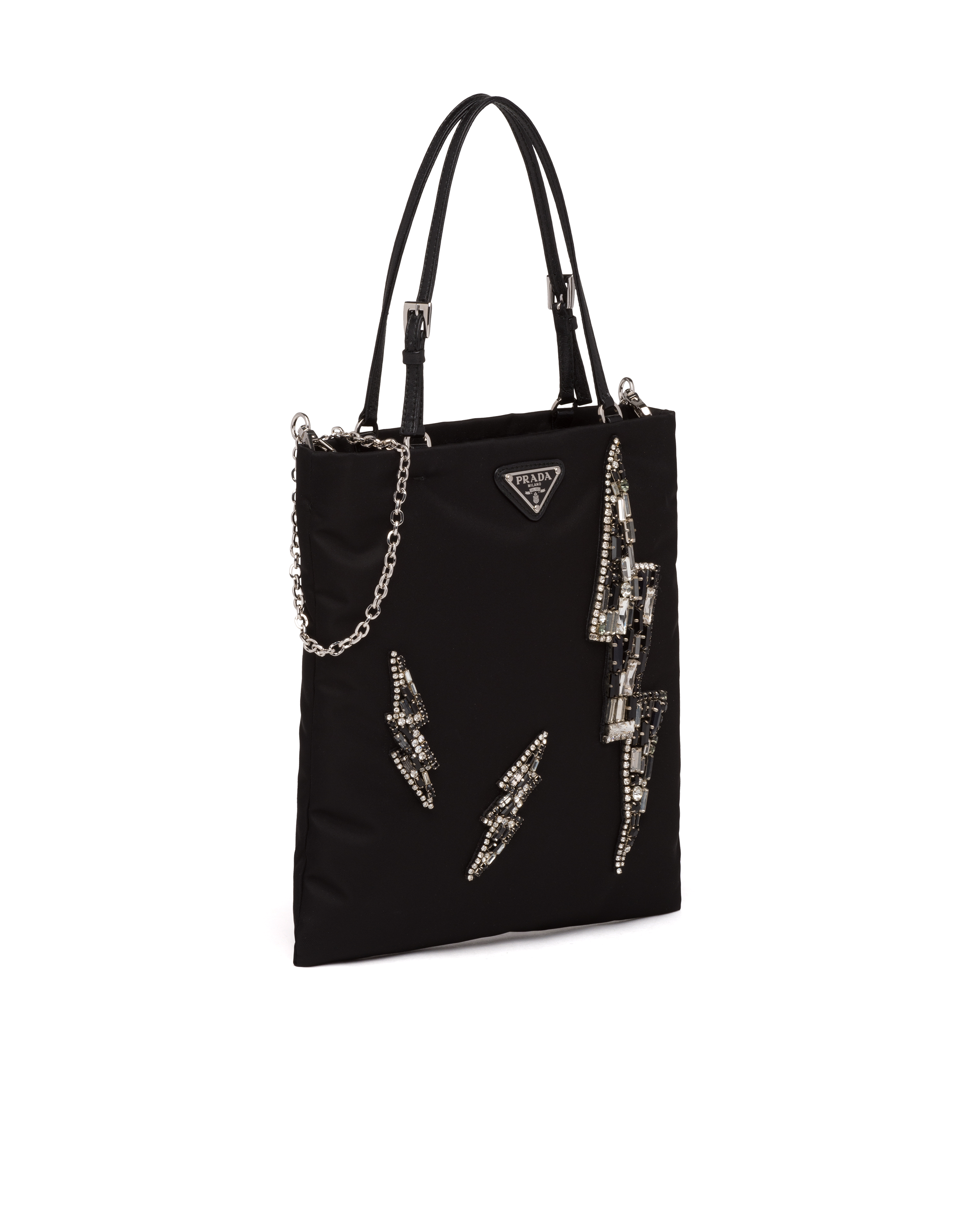 prada embellished nylon bag