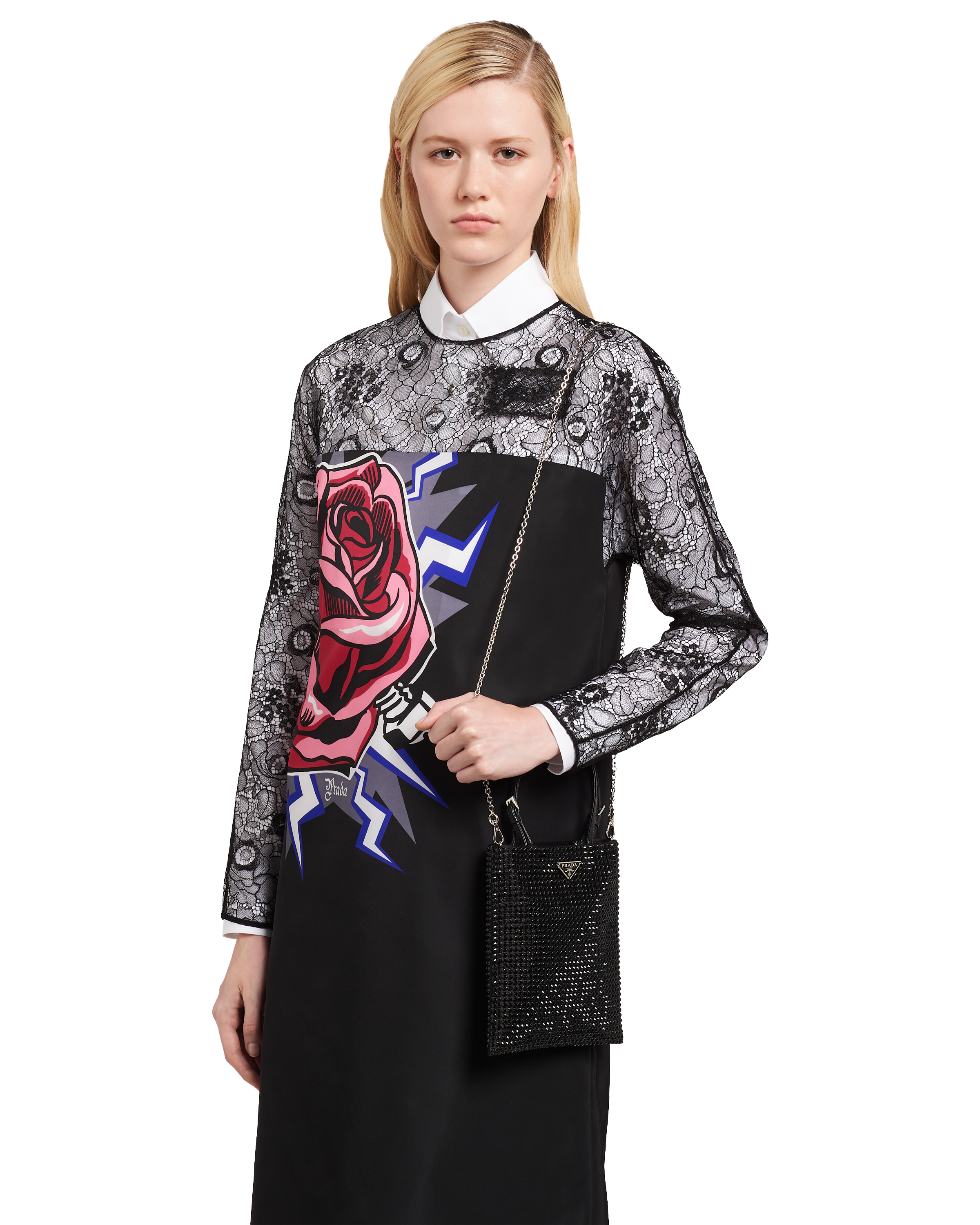 prada embellished nylon bag