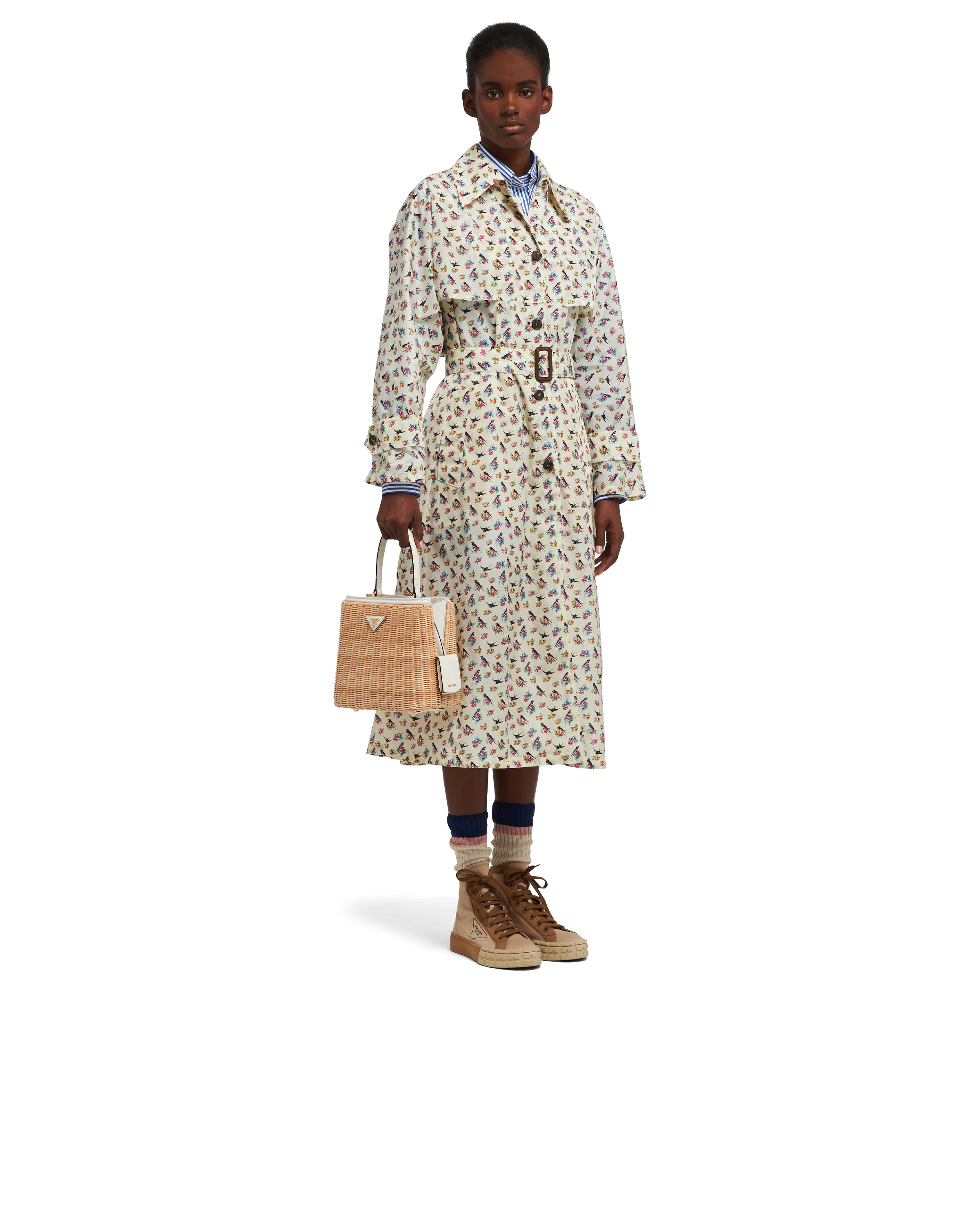 prada white wicker bag