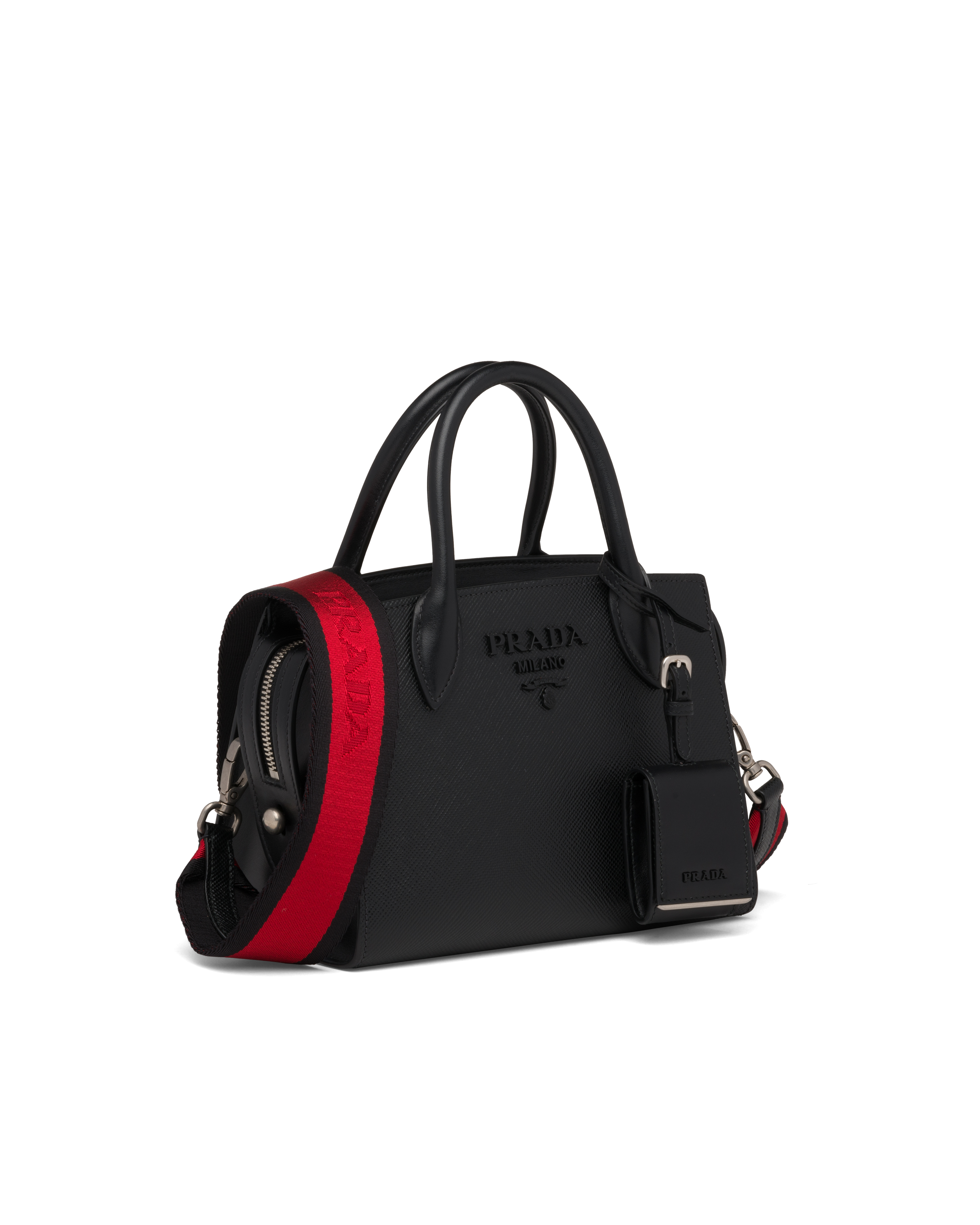 Prada monochrome saffiano leather bag price sales