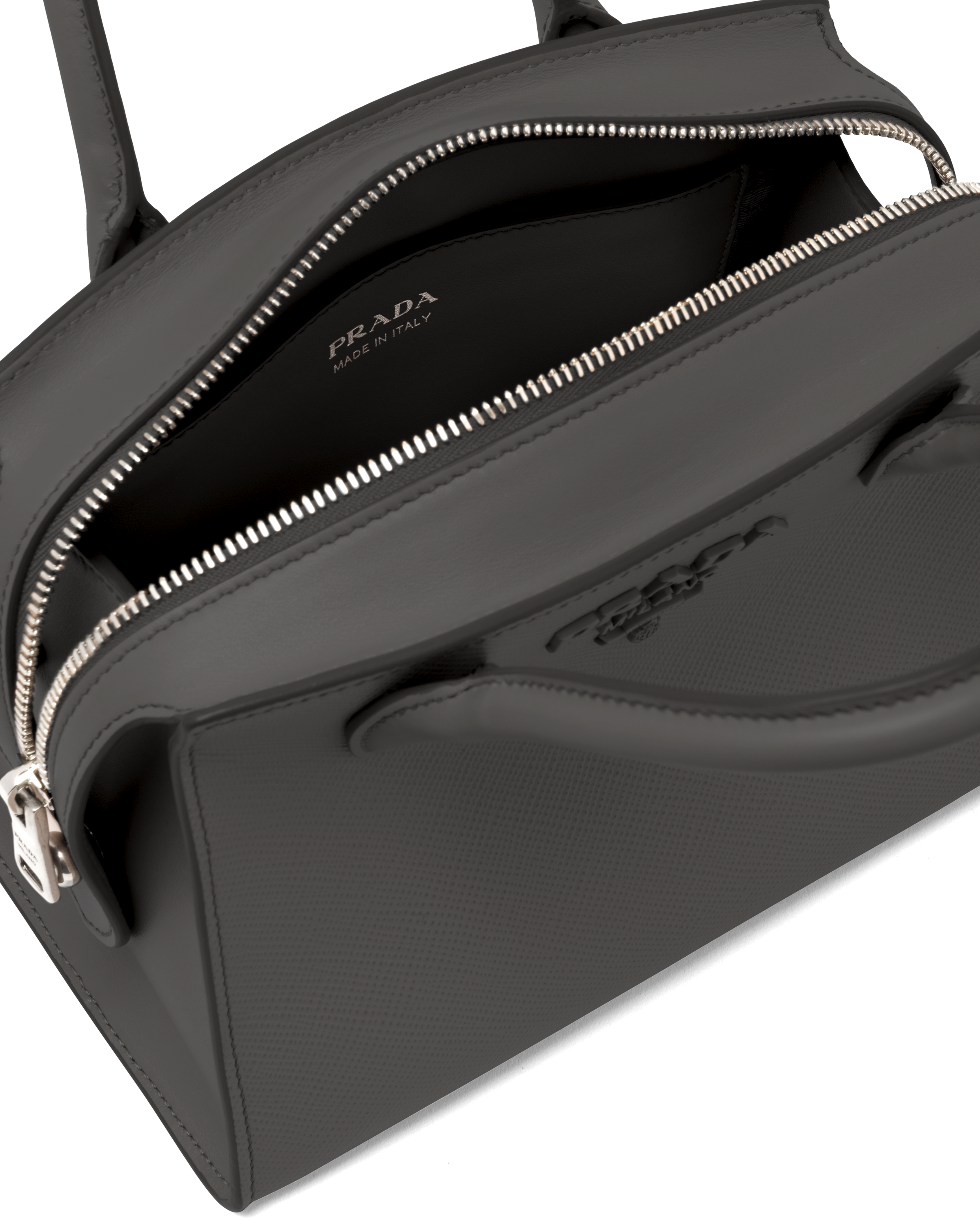 saffiano leather prada monochrome bag