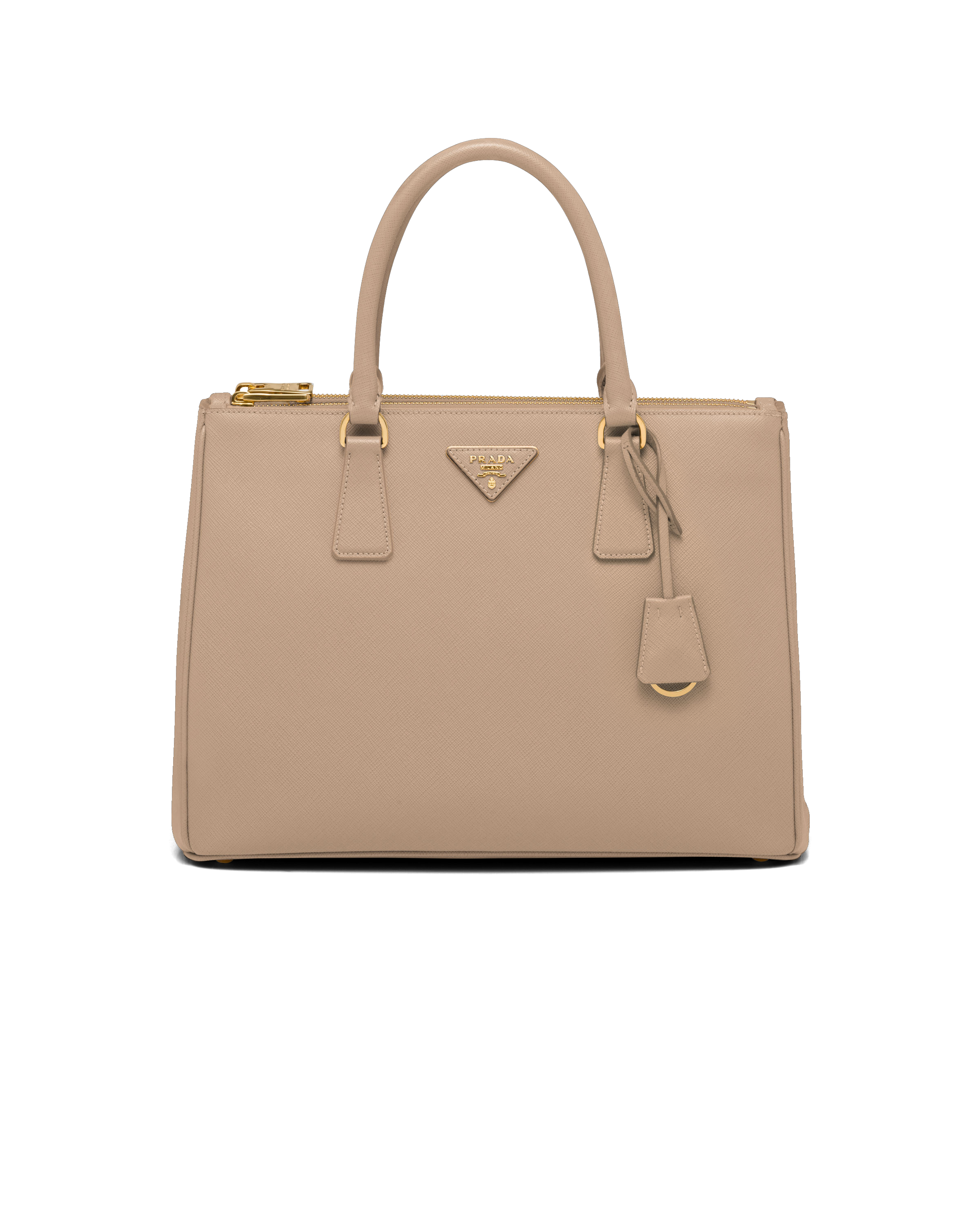 Prada Large Galleria Saffiano Leather Bag In Sand Beige