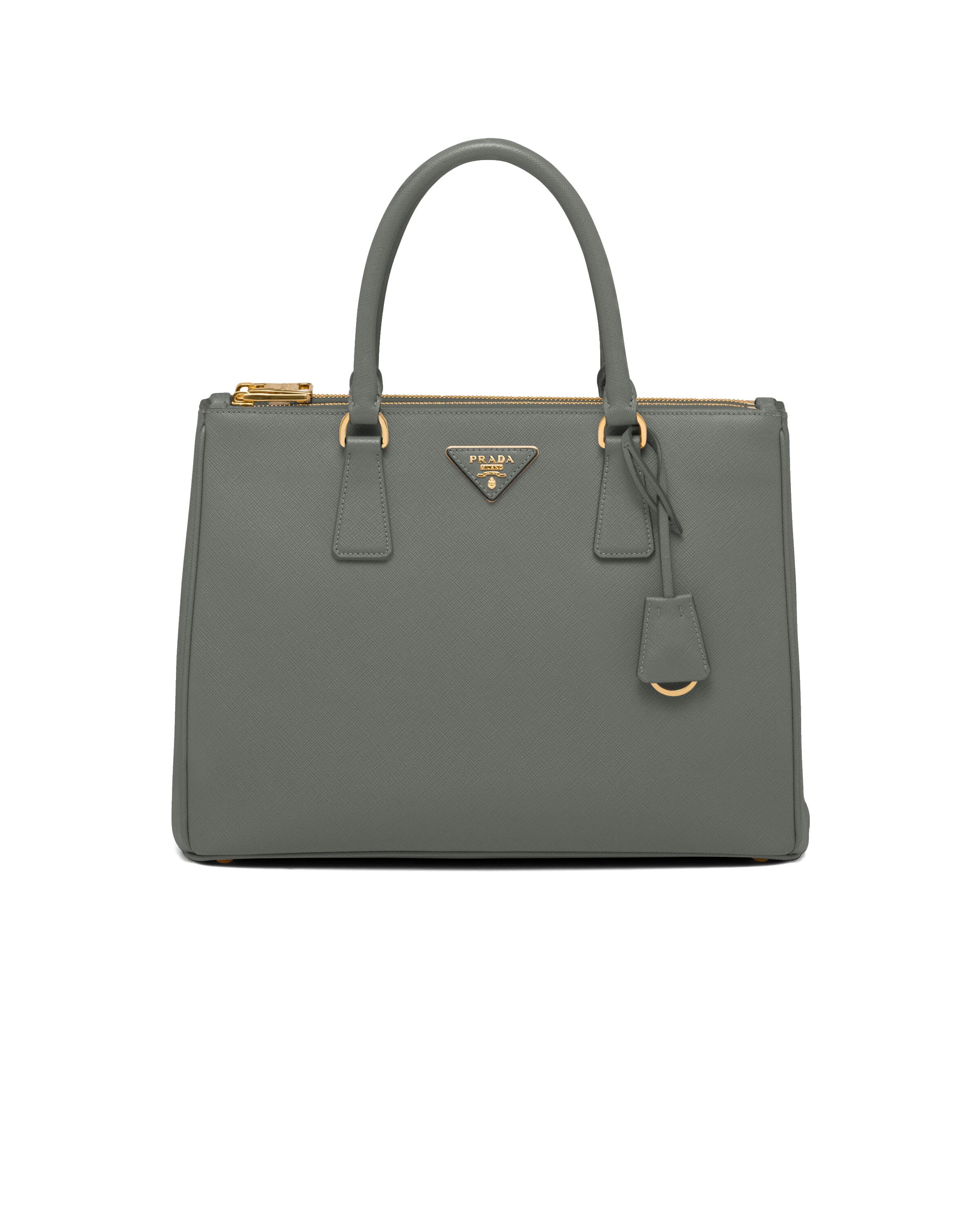 Große Prada Galleria Tasche Aus Saffiano-leder, Damen, Schiefergrau