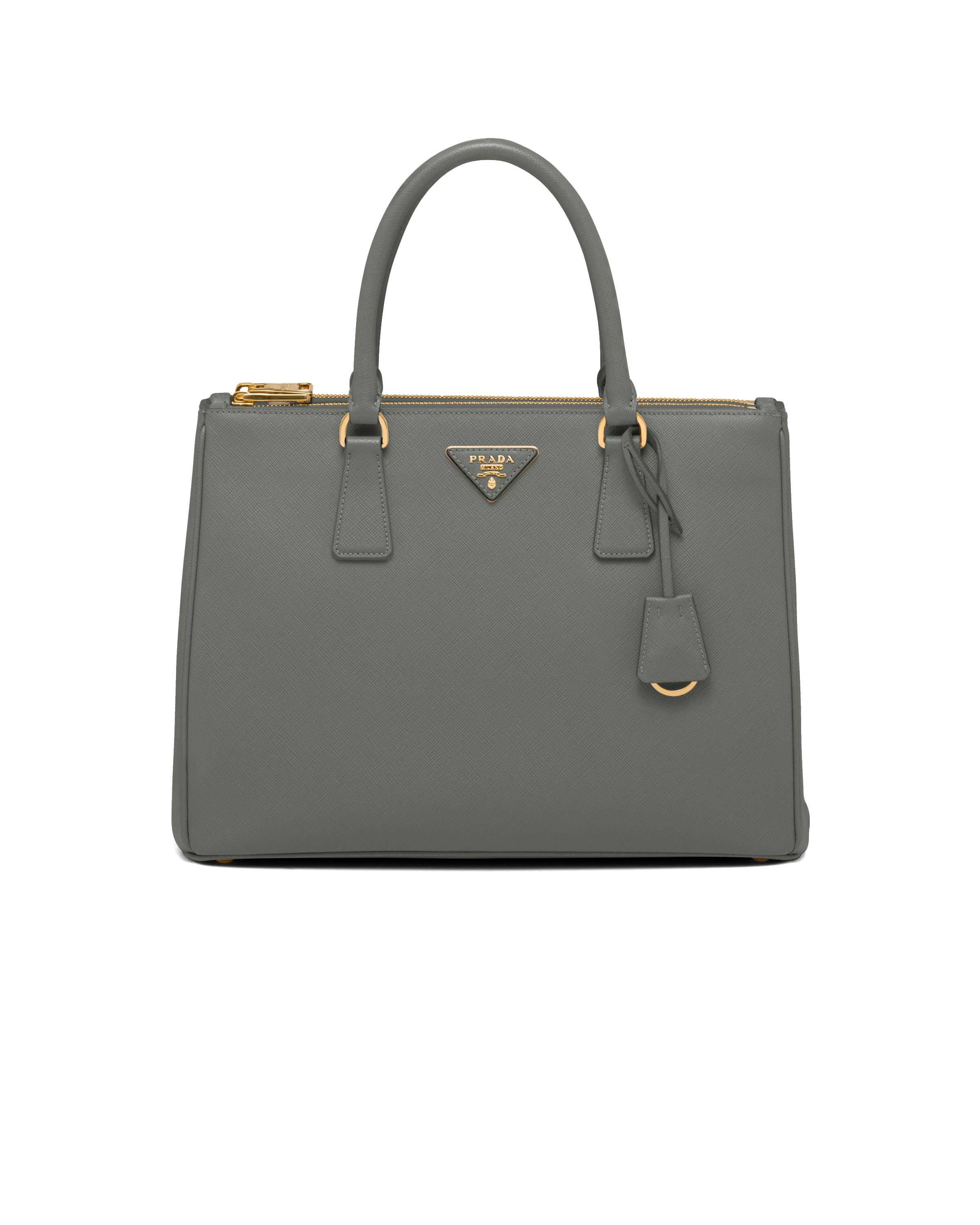 Prada Large Galleria Saffiano Leather Bag In Grey