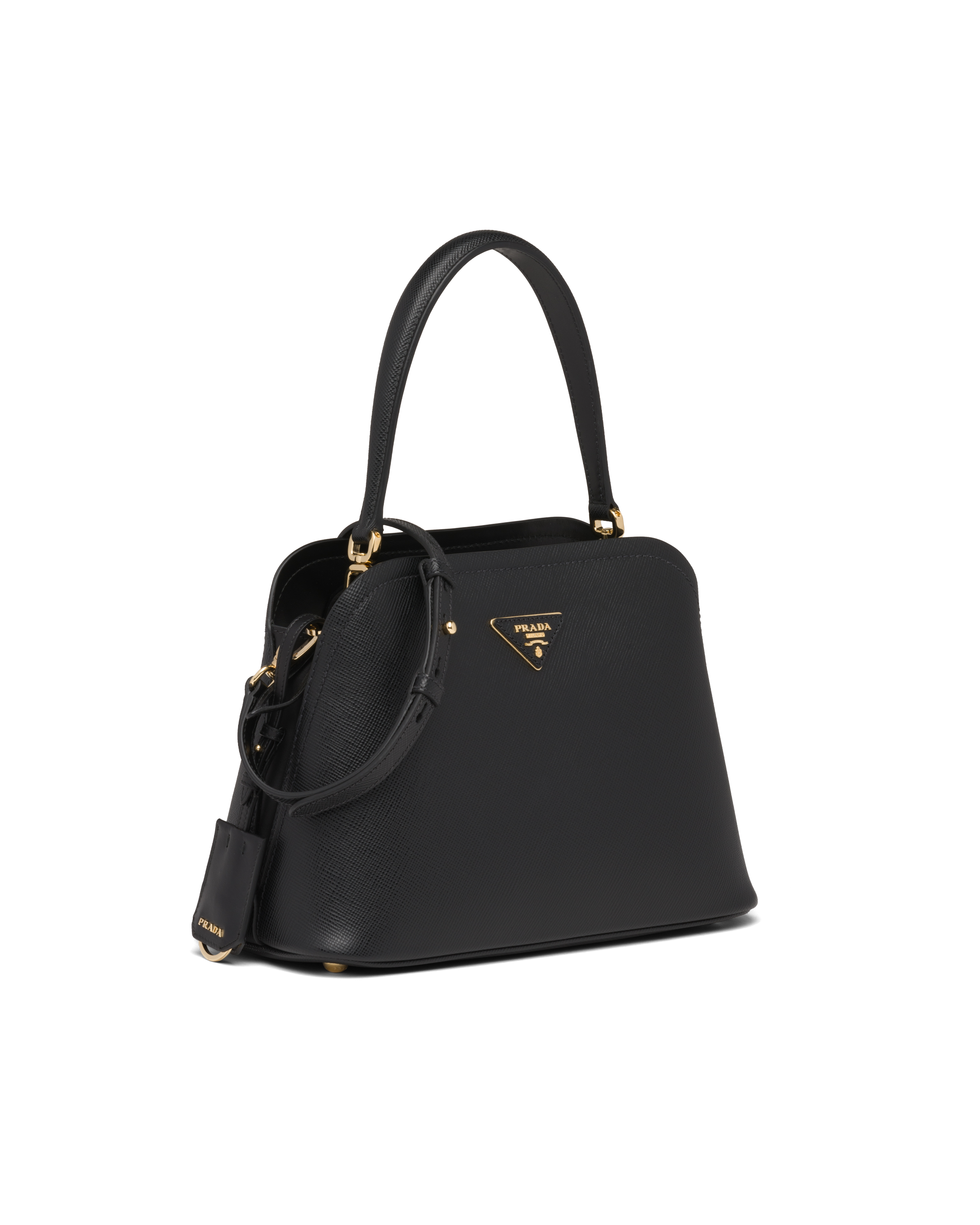 Prada Brown Saffiano Cuir Matinee Bag