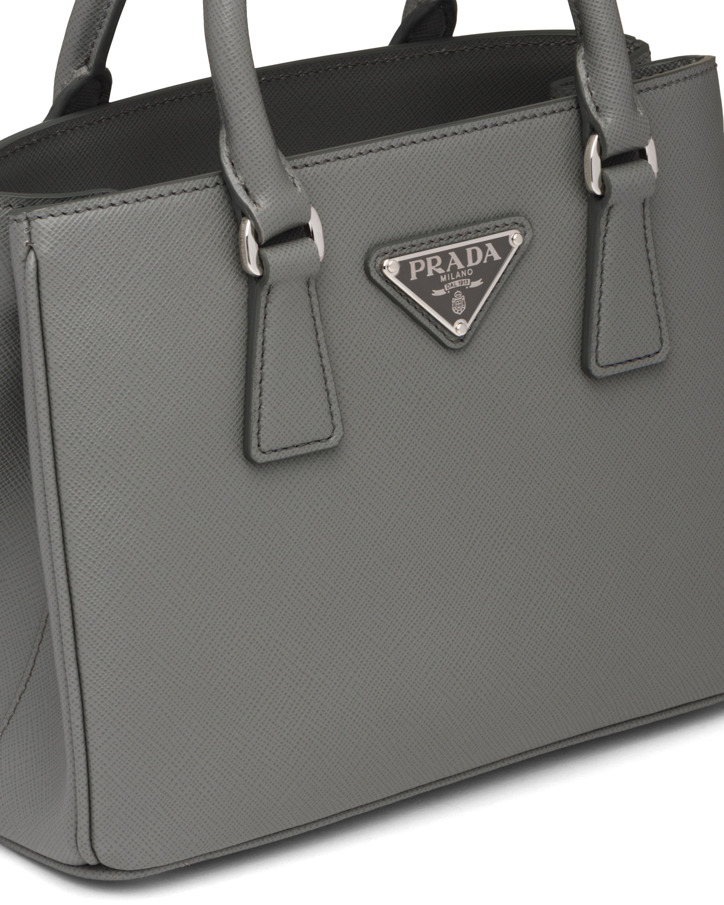 Slate Gray Prada Galleria Saffiano leather mini bag Prada