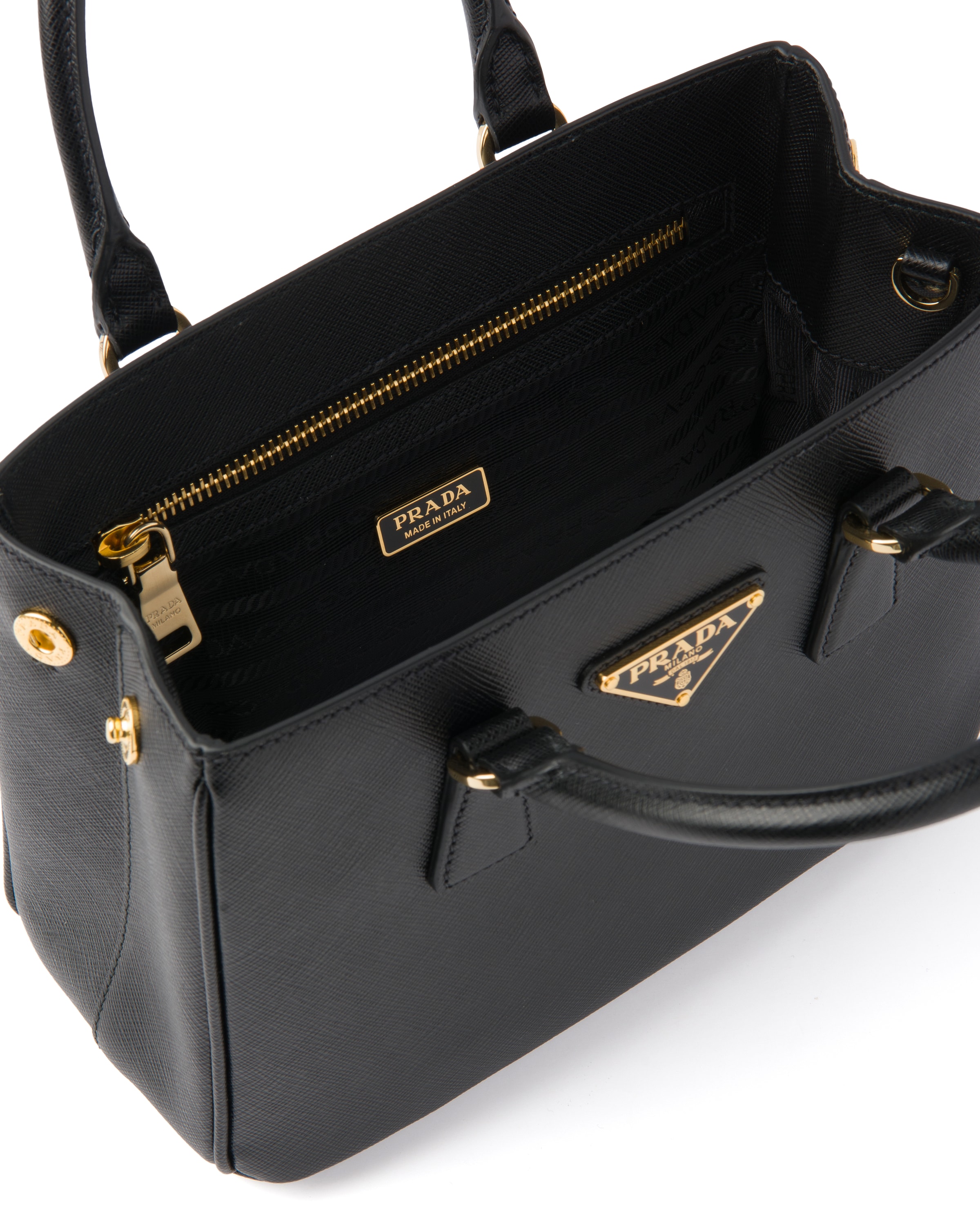 Black Prada Galleria Saffiano leather mini bag Prada