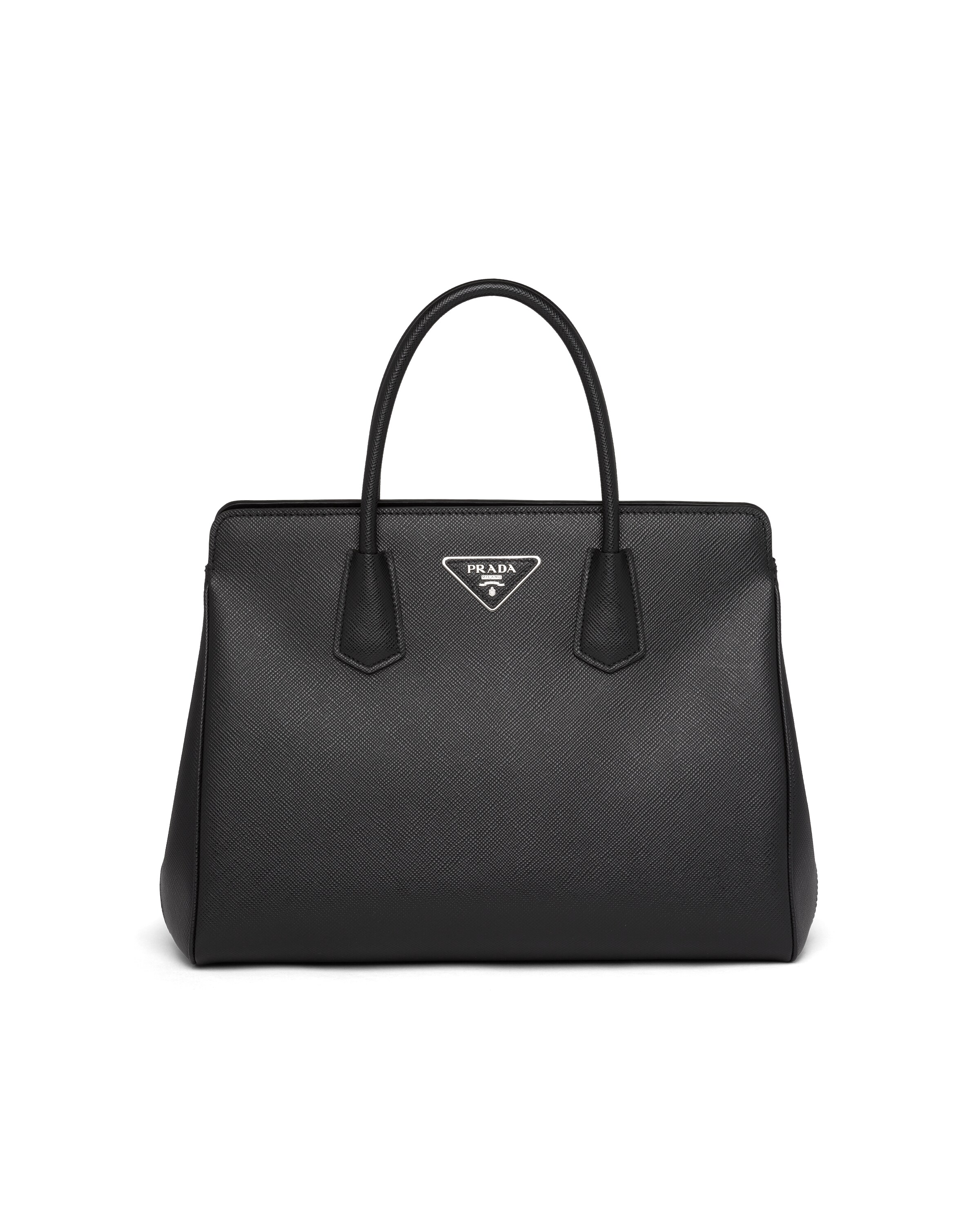 Black Medium Saffiano leather handbag Prada