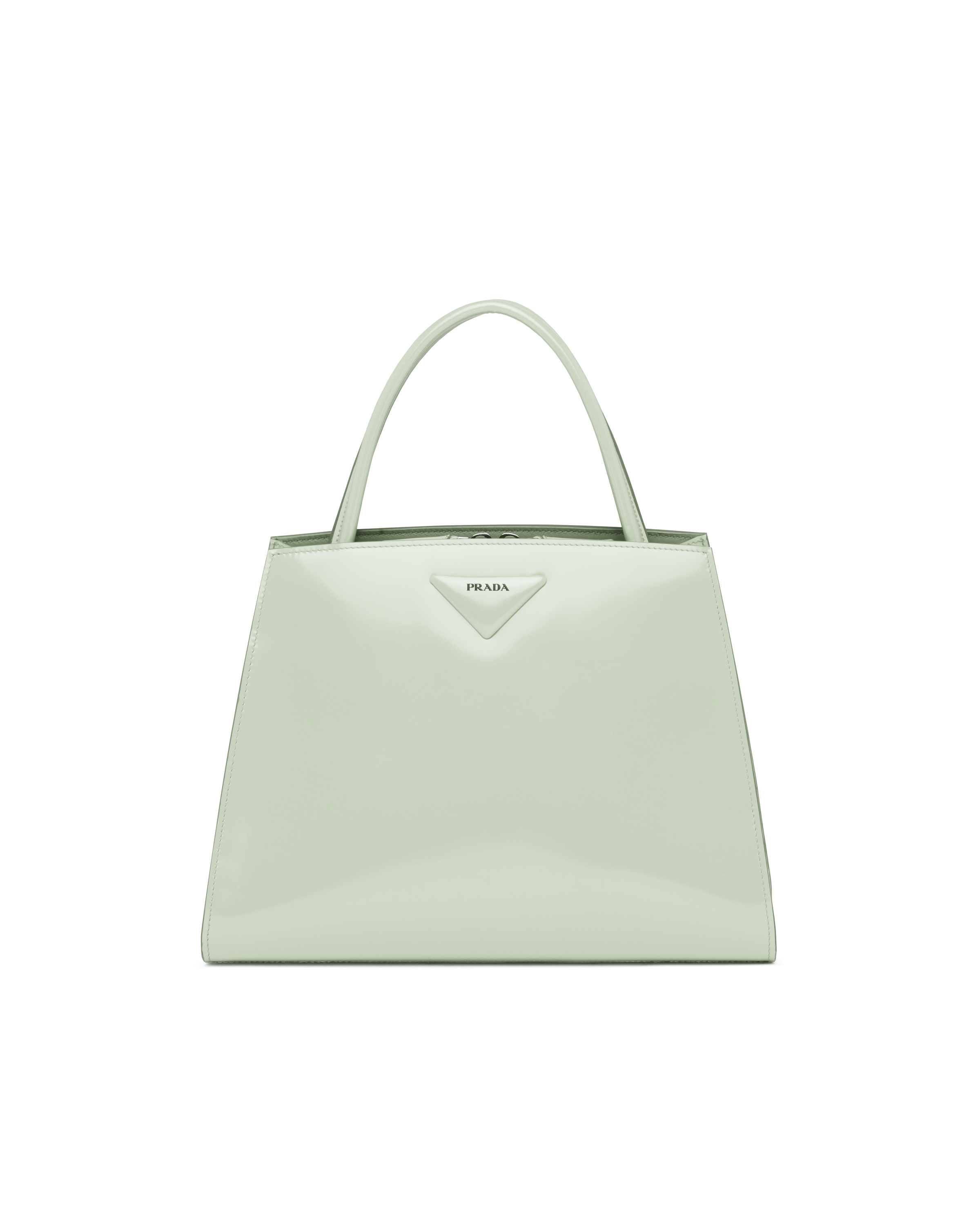 Aqua Brushed leather handbag Prada