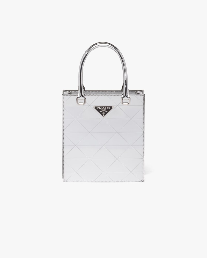 silver prada bag