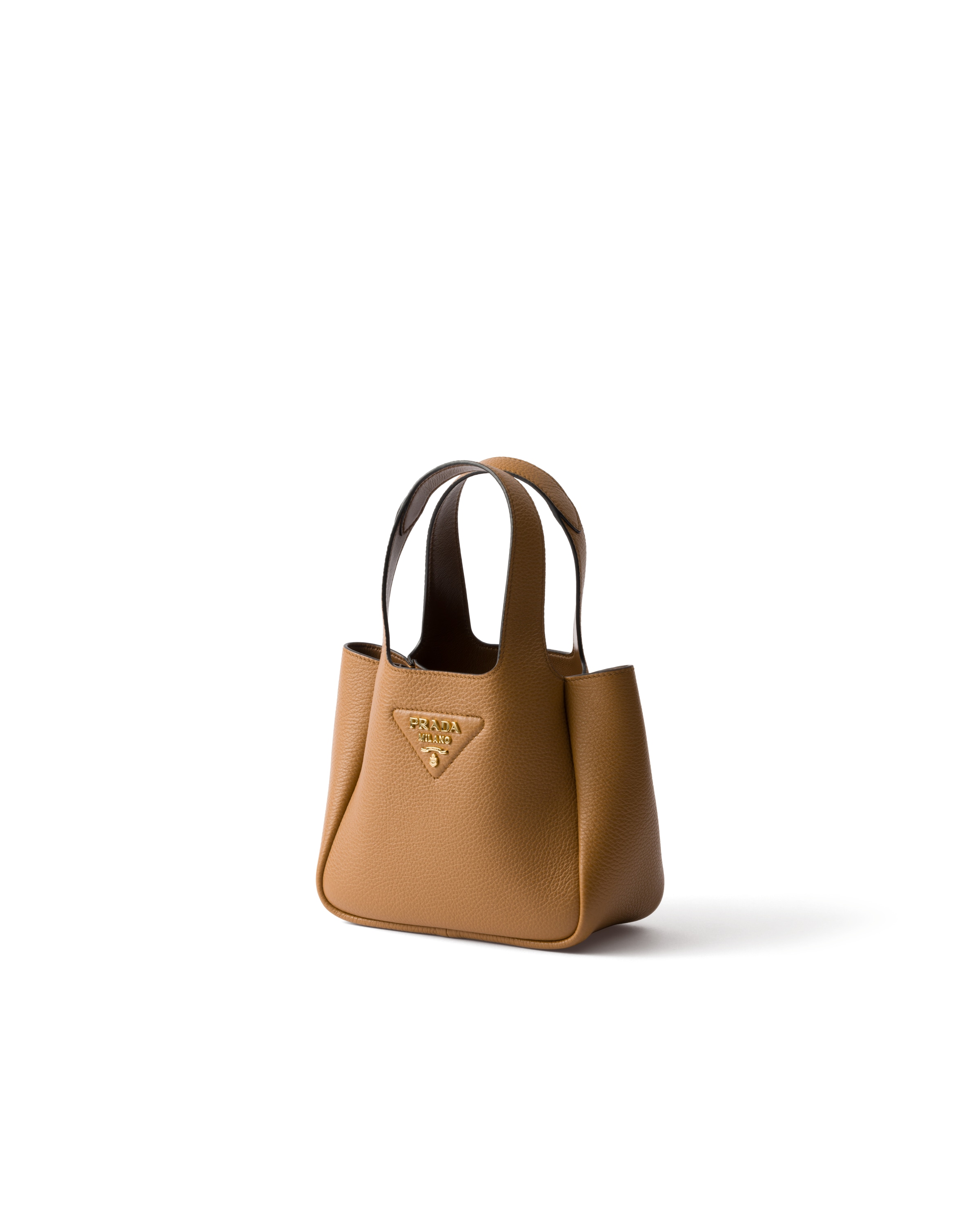 Prada Dynamique Leather Mini Bag In Orange
