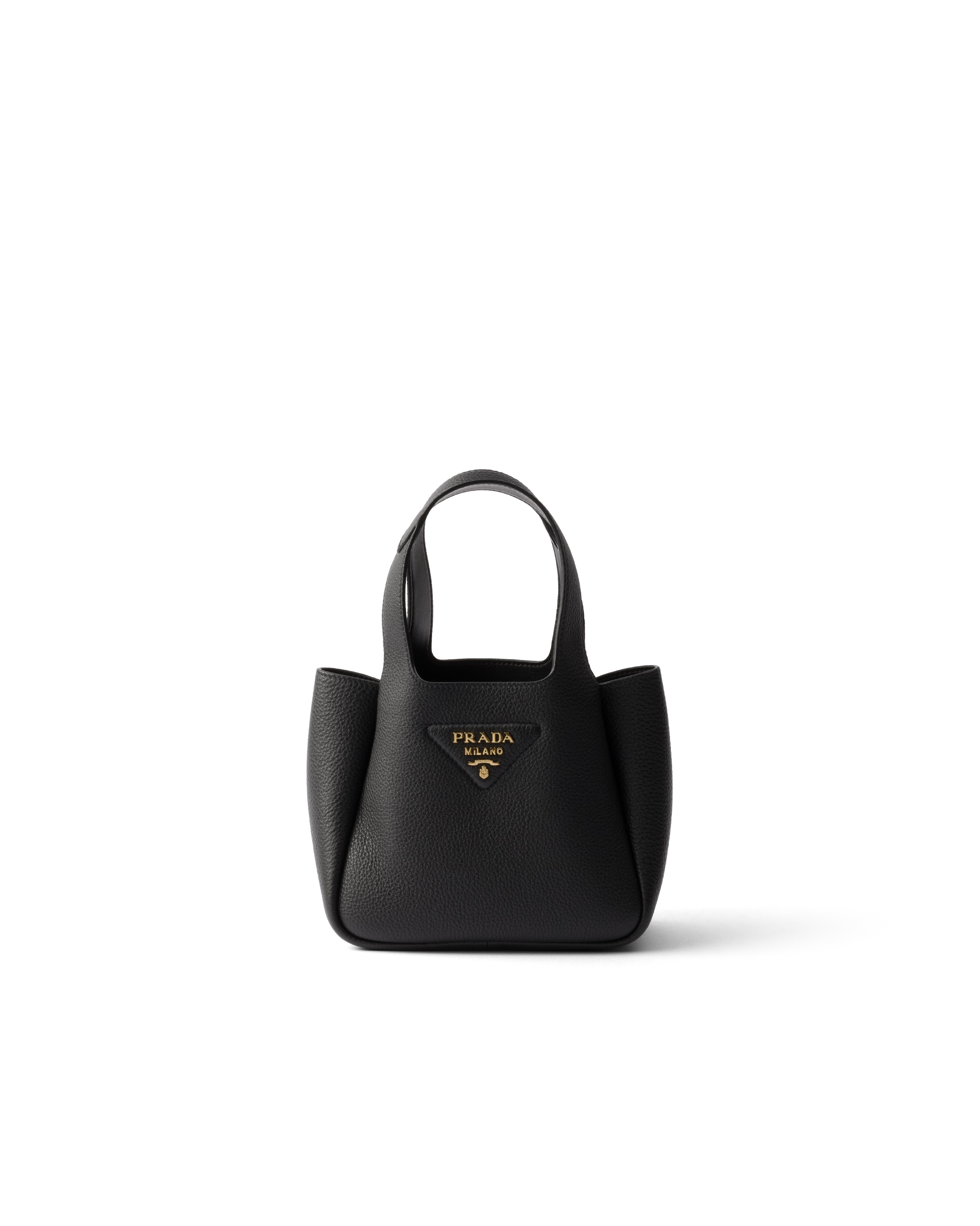 Prada Mini Sac À Main En Cuir, Femme, Noir