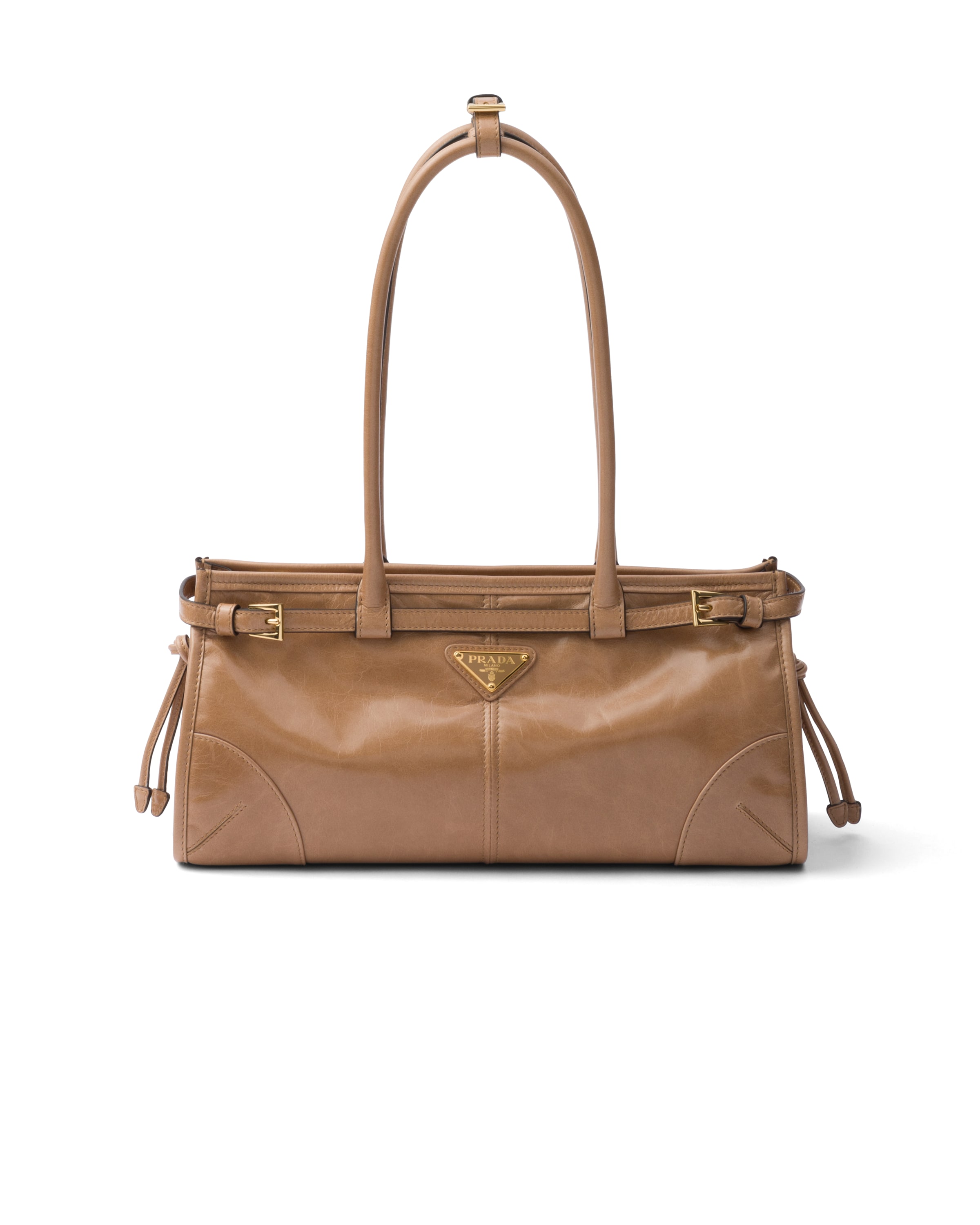 Sac À Main Prada Bonnie En Cuir, Femme, Rose Pâle