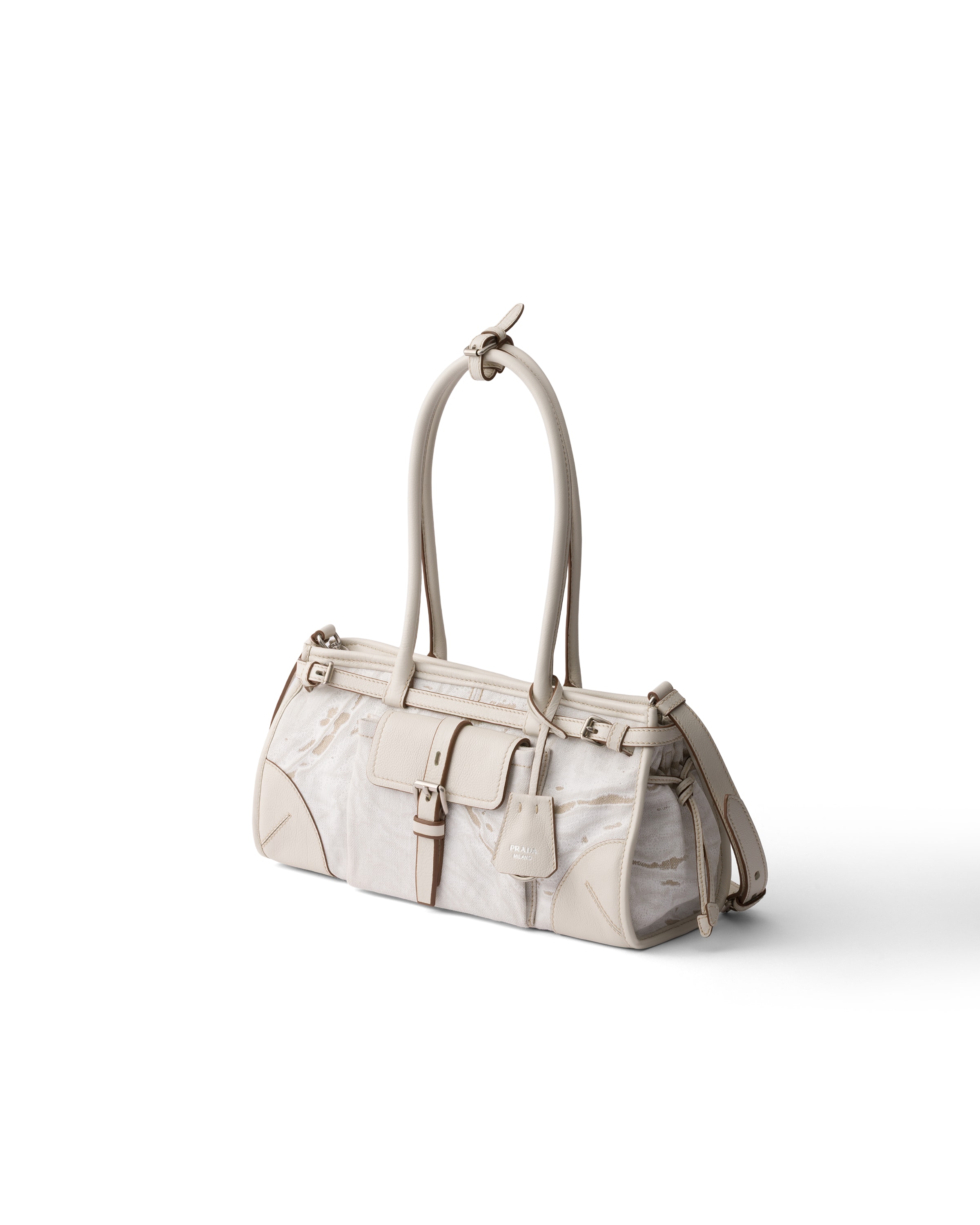 Prada White Bonnie Medium Shoulder Bag