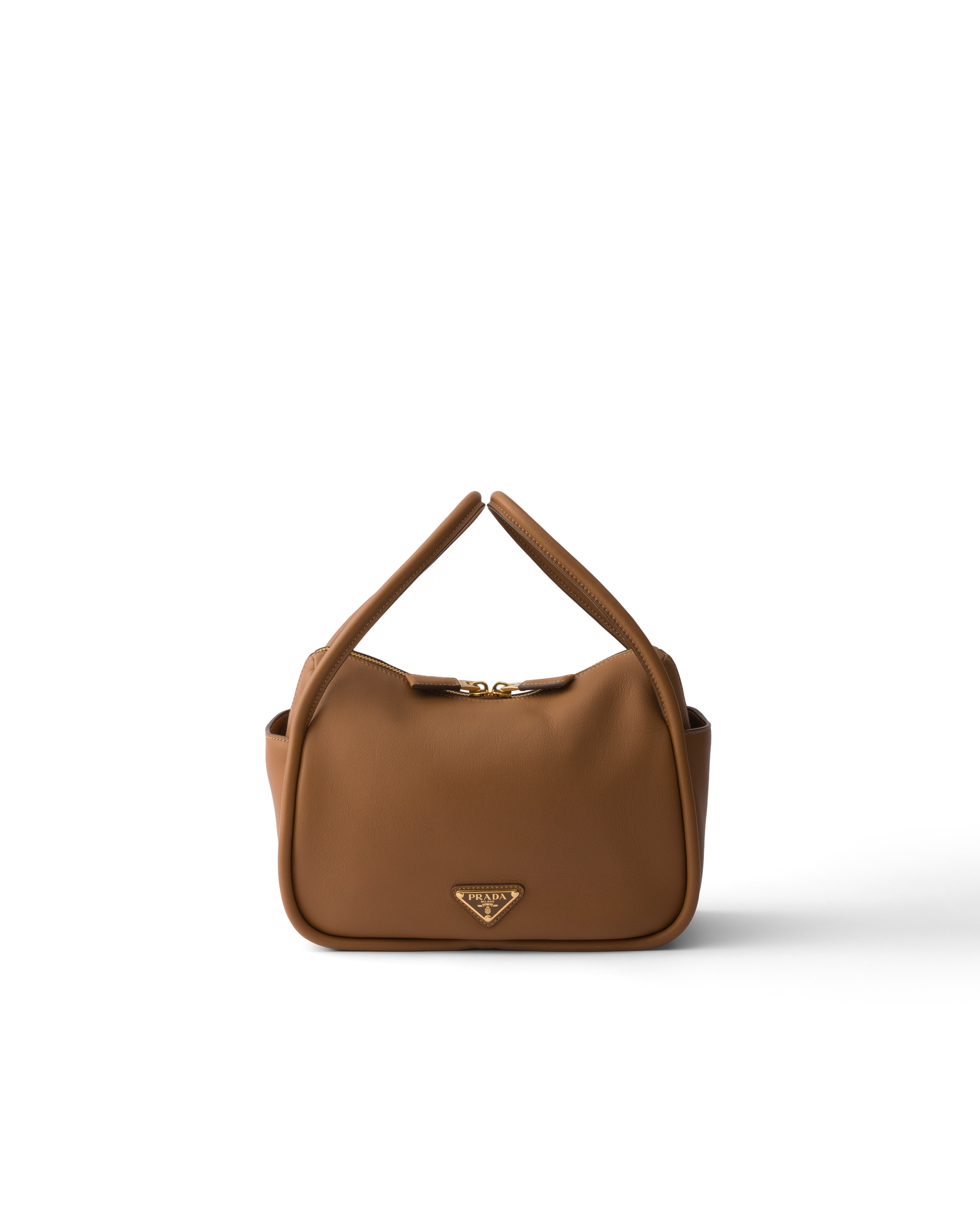 Prada Darling Leather Handbag In Brown