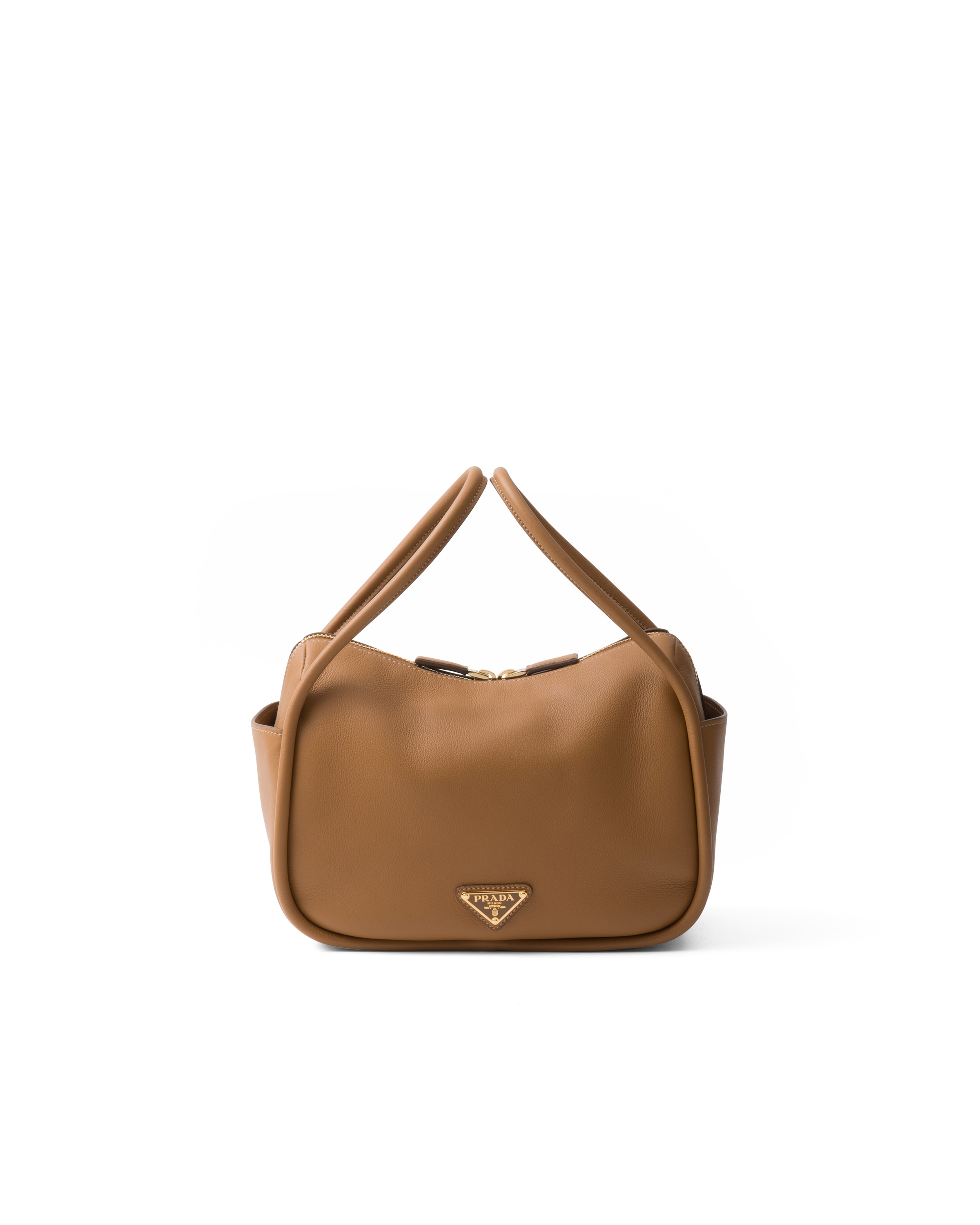 Prada Darling Leather Handbag In Caramel