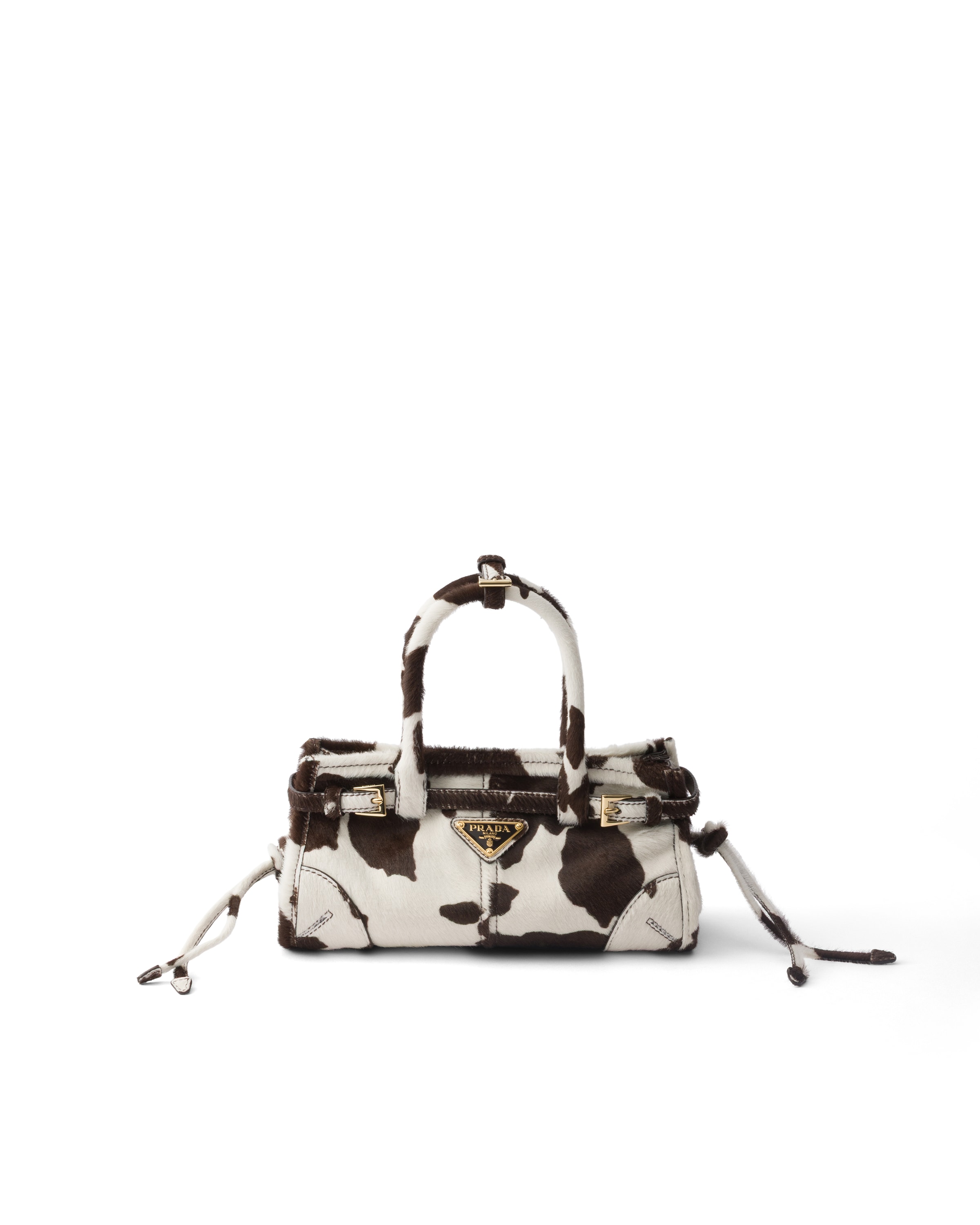 Prada Bonnie Mini Printed Leather Handbag In Multi