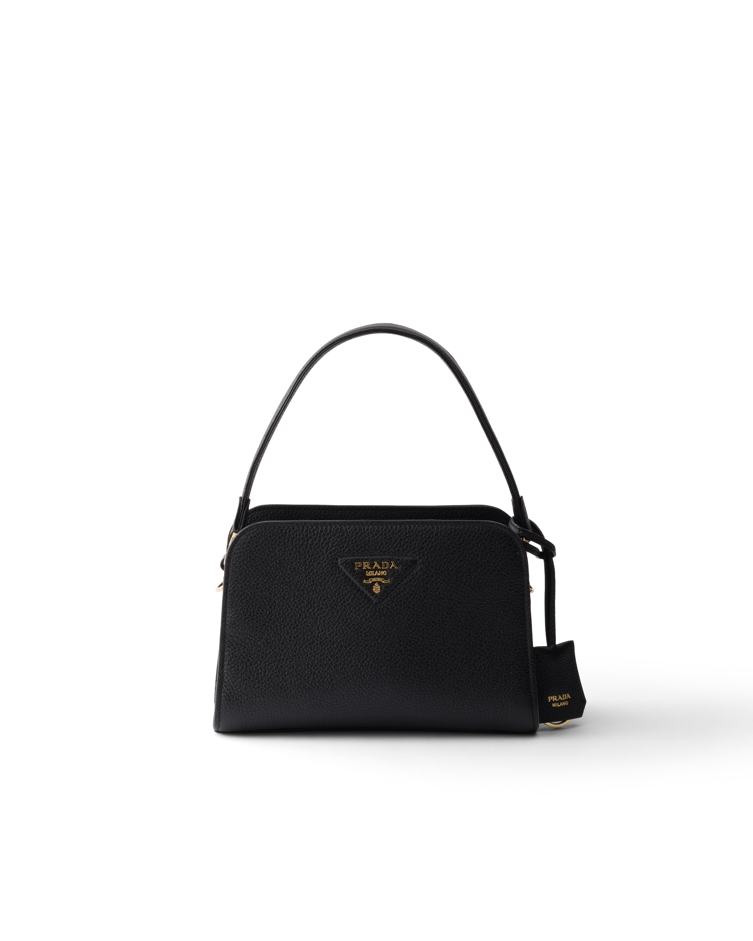 Leather Mini Handbag, Woman, Black