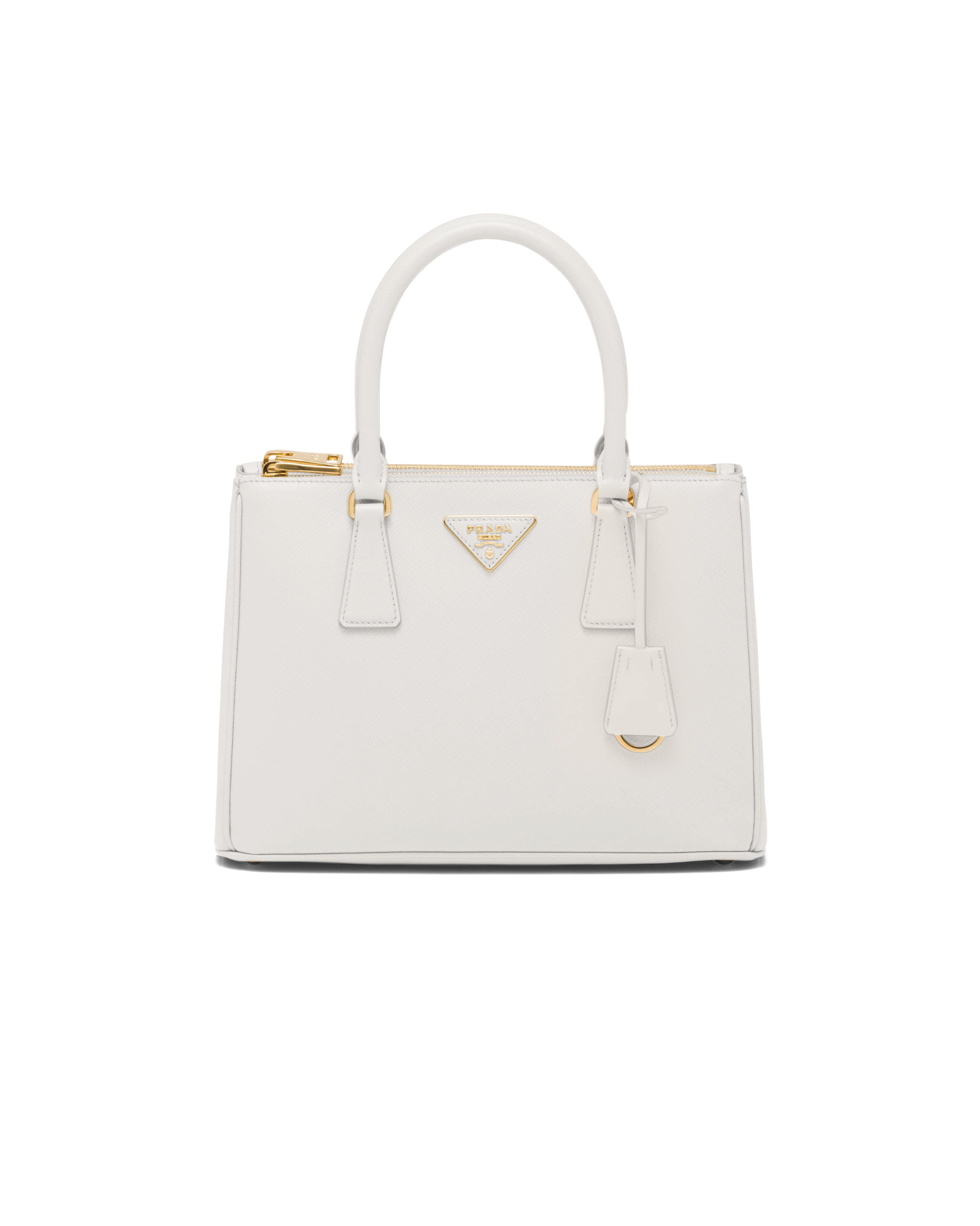 Prada Medium  Galleria Saffiano Leather Bag In White