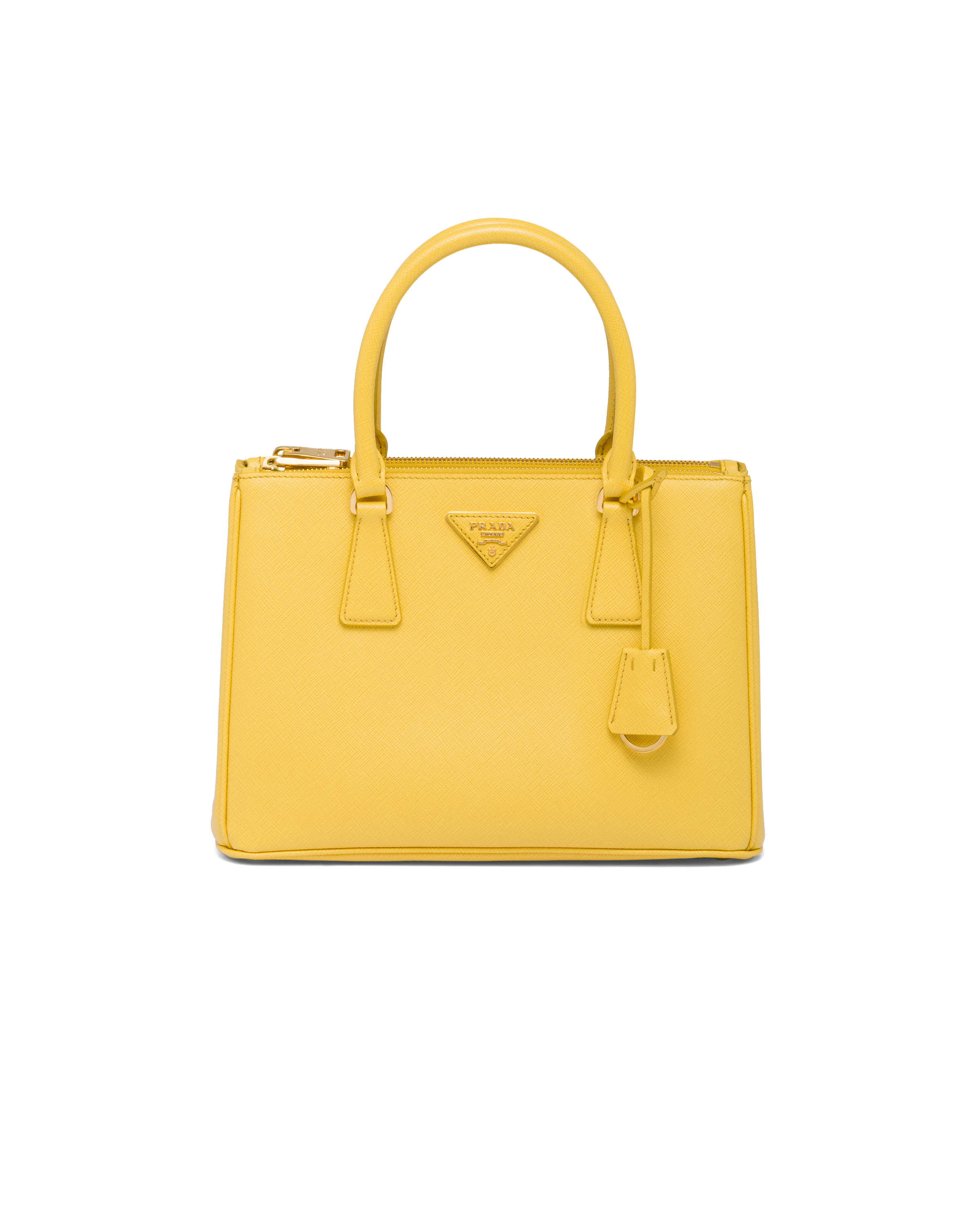 Shop Prada Mittelgrosse  Galleria Tasche Aus Saffiano-leder In Sunny Yellow