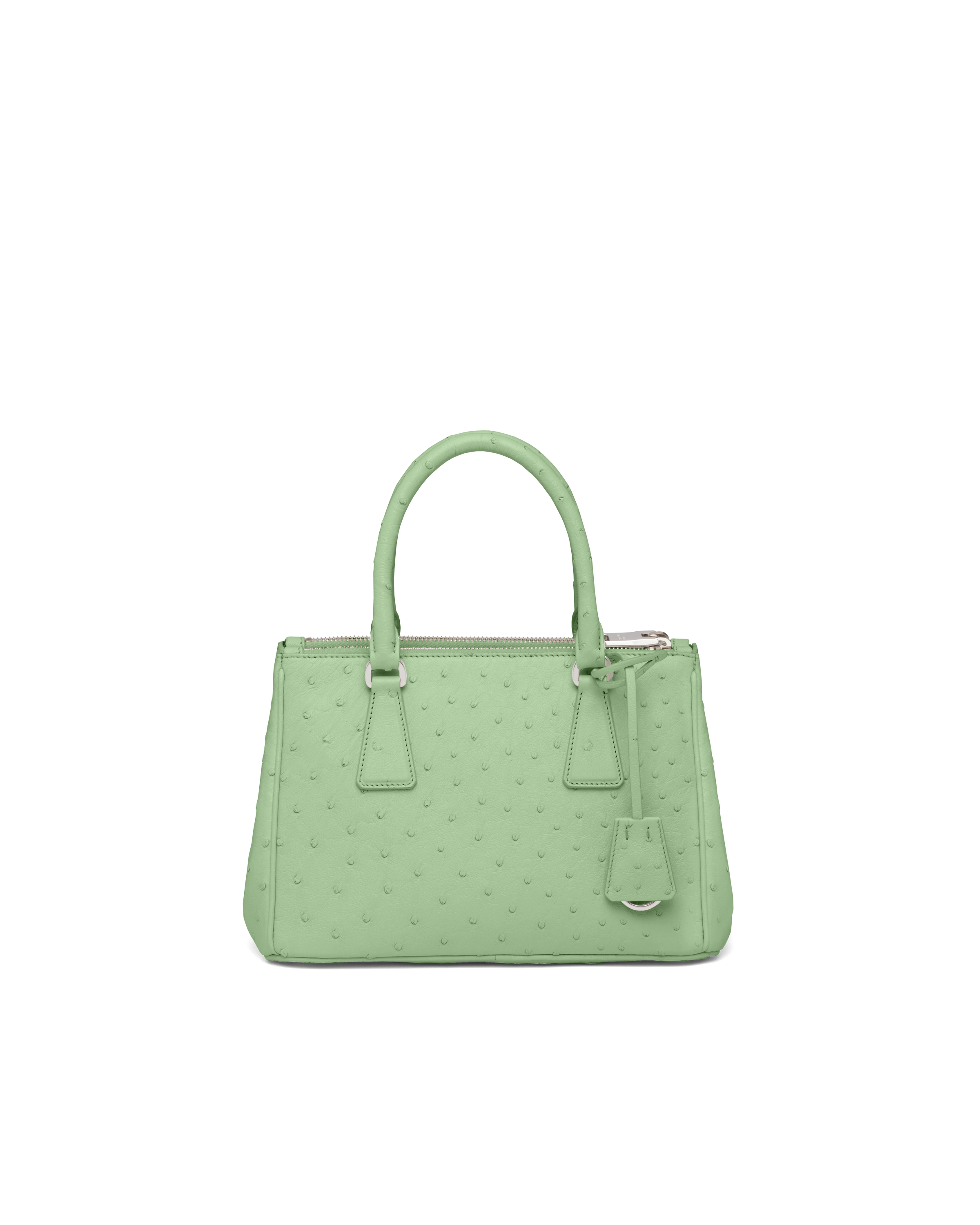 Bolso Prada Galleria pequeño en piel de avestruz Aguamarina | Prada