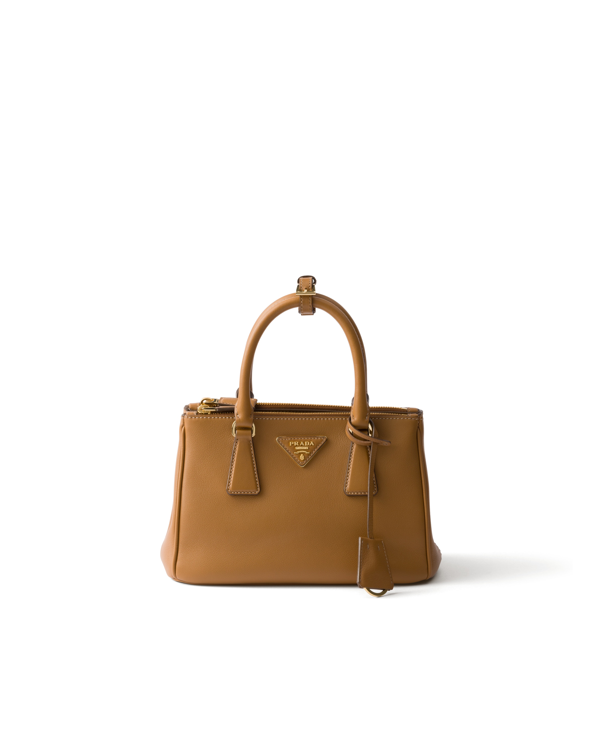 Small Prada Galleria Leather Bag, Women, Caramel