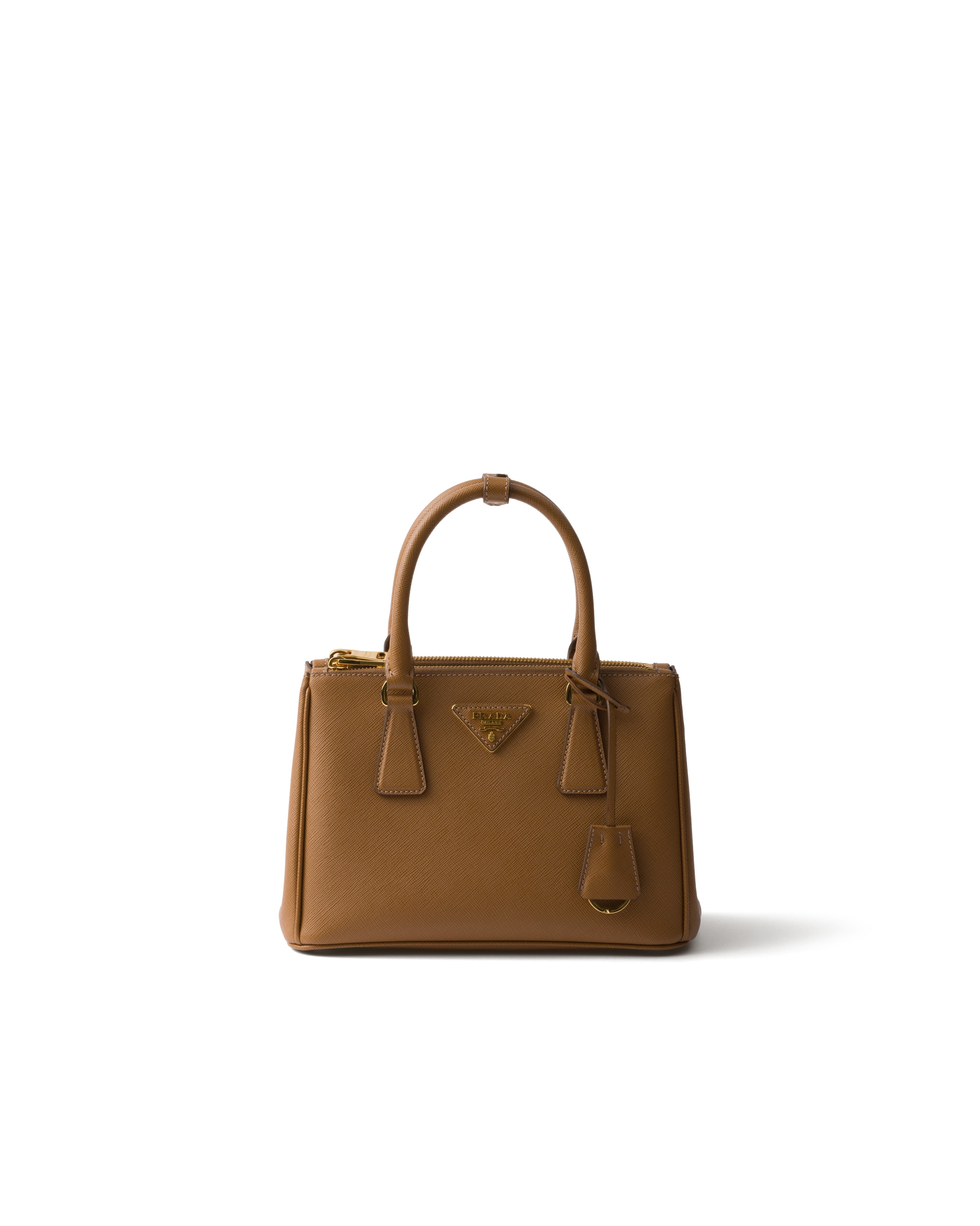 Kleine Prada Galleria Tasche Aus Saffiano-leder, Damen, Karamell