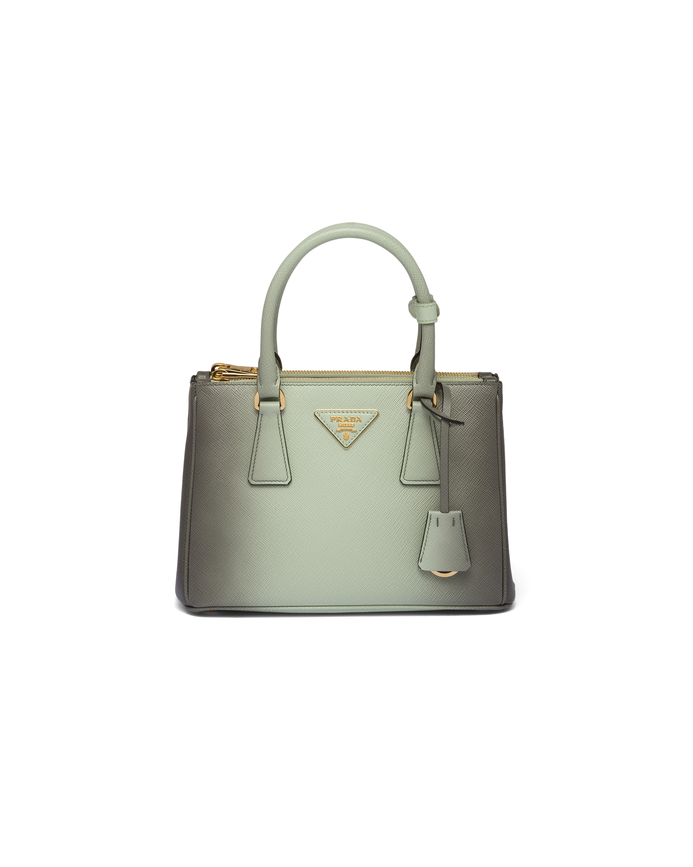 Prada Kleine Galleria Tasche Aus Saffiano-leder Mit Farbverlauf In