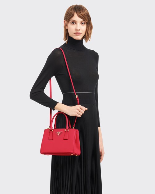Prada galleria mini saffiano leather tote clearance