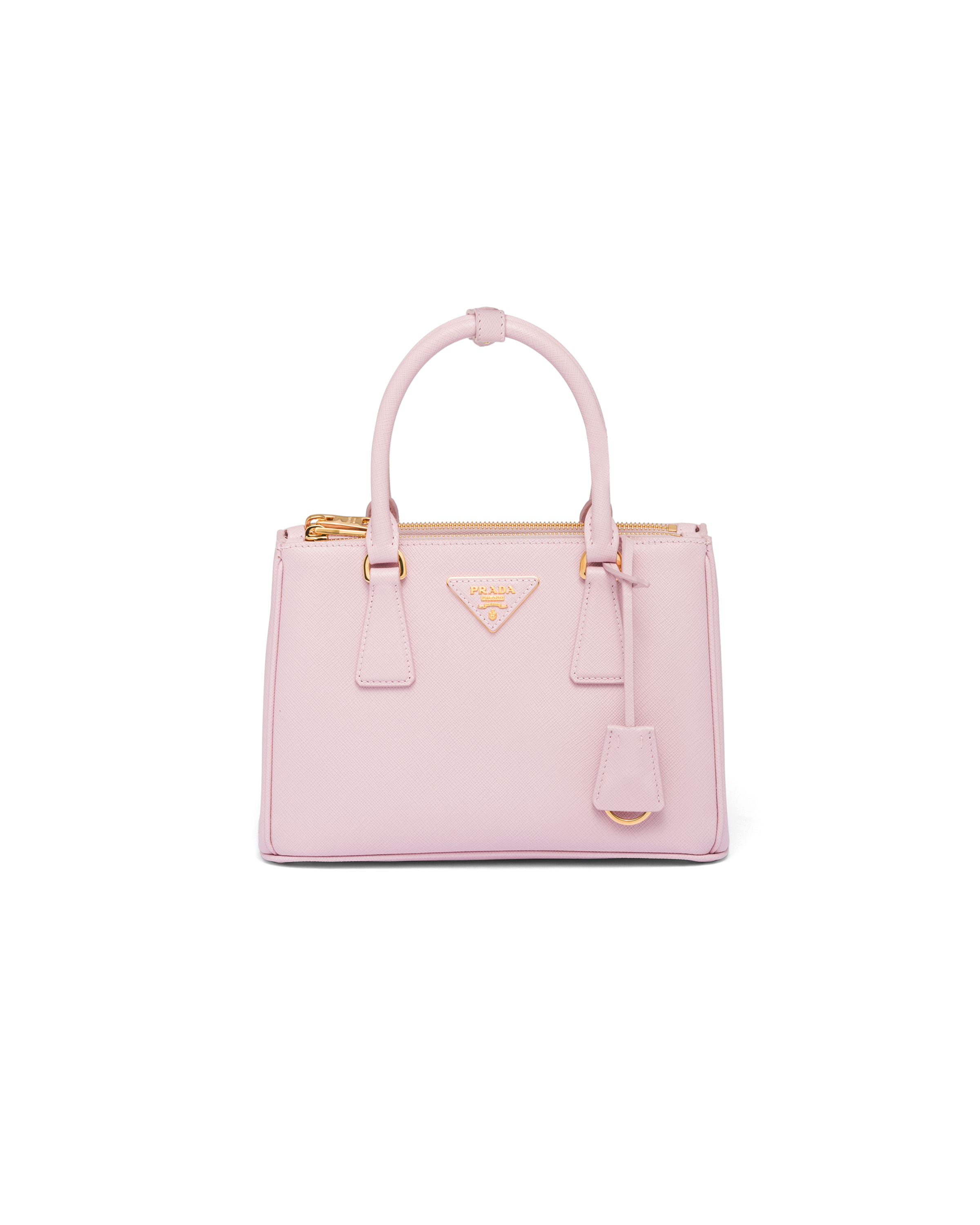 Shop Prada Kleine  Galleria Tasche Aus Saffiano-leder In Alabaster Pink