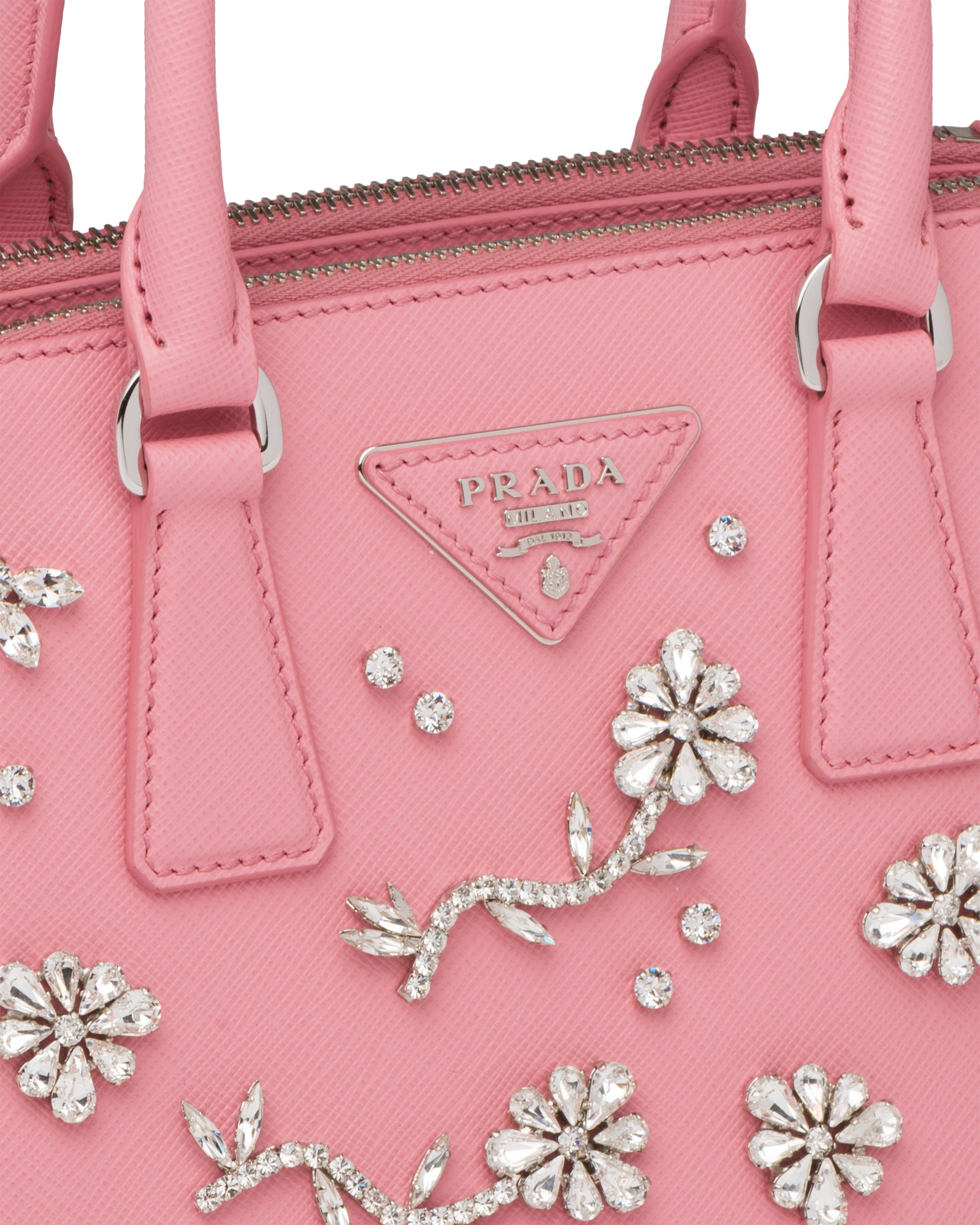 Small prada galleria bag with appliqués outlet