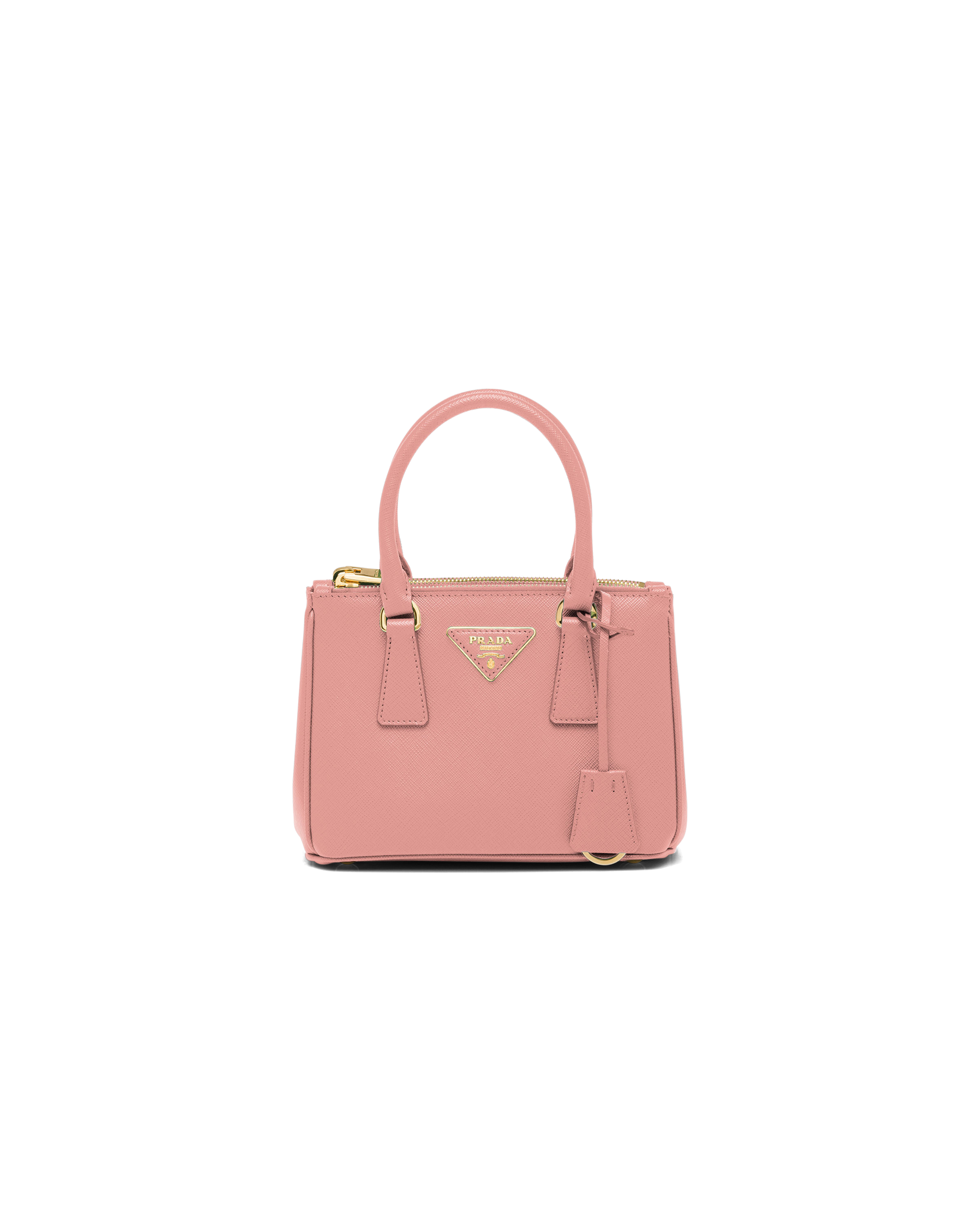 Shop Prada Galleria Mini Bag Aus Saffiano-leder In Petal Pink