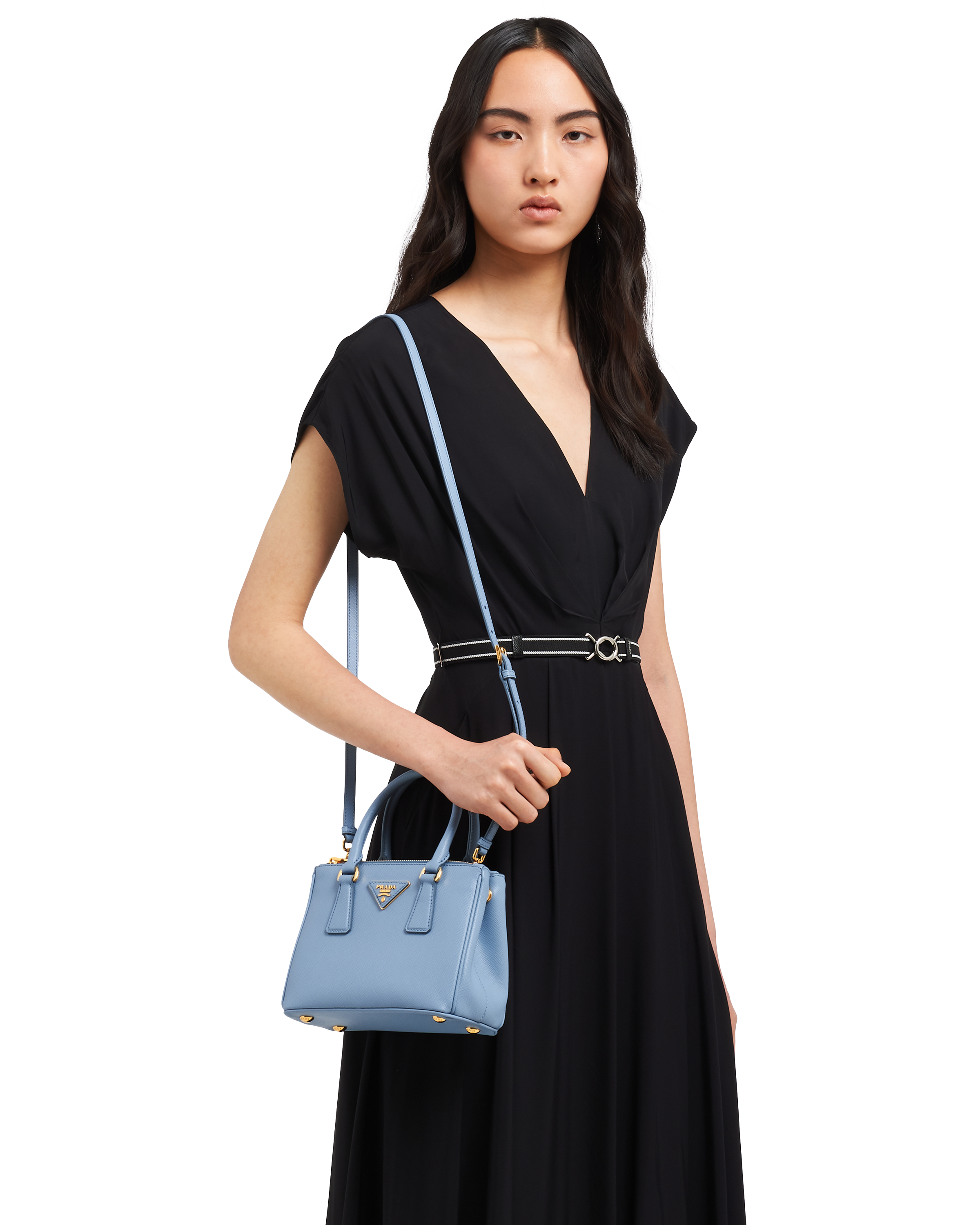 prada galleria bag blue