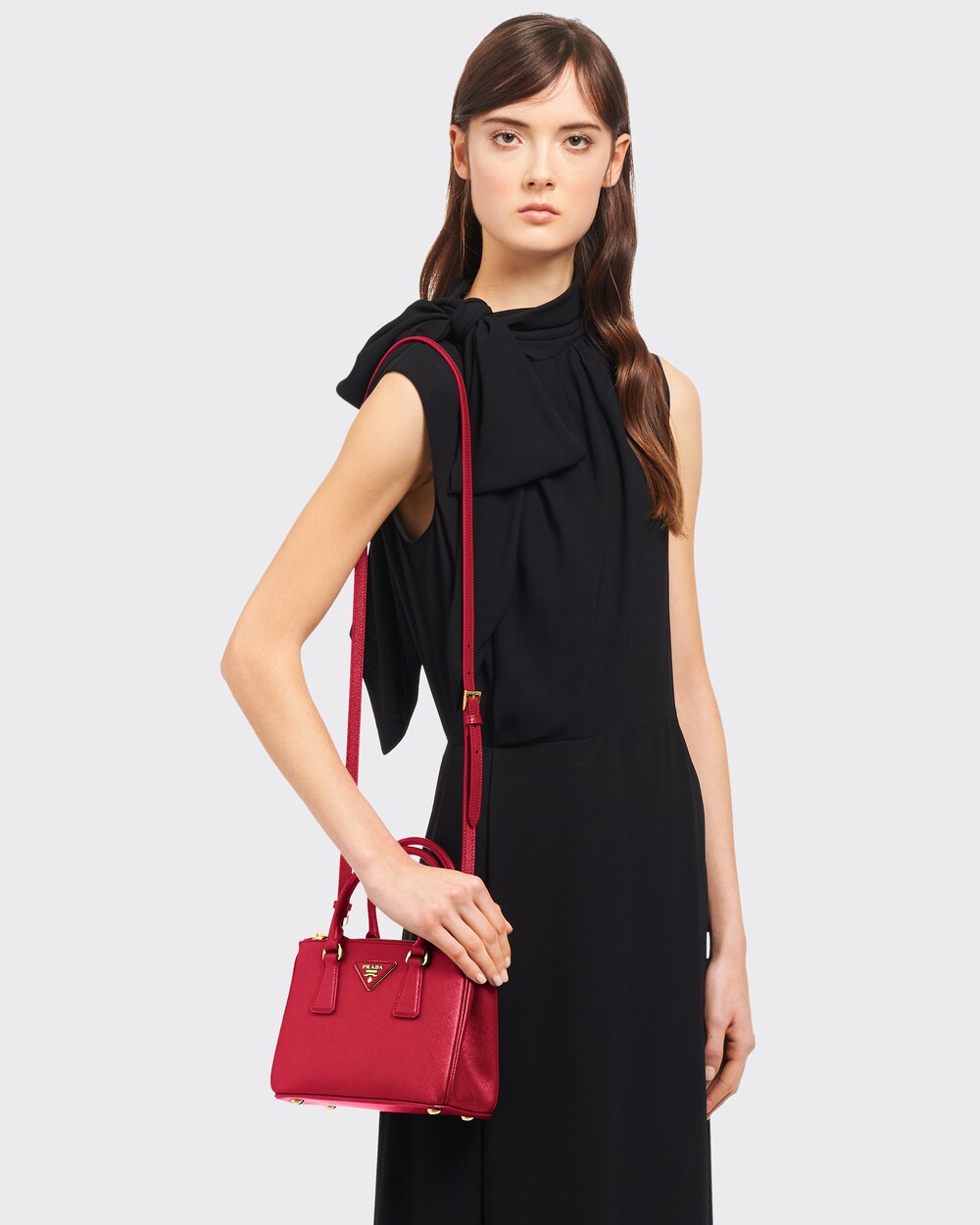 Prada galleria mini saffiano leather tote clearance