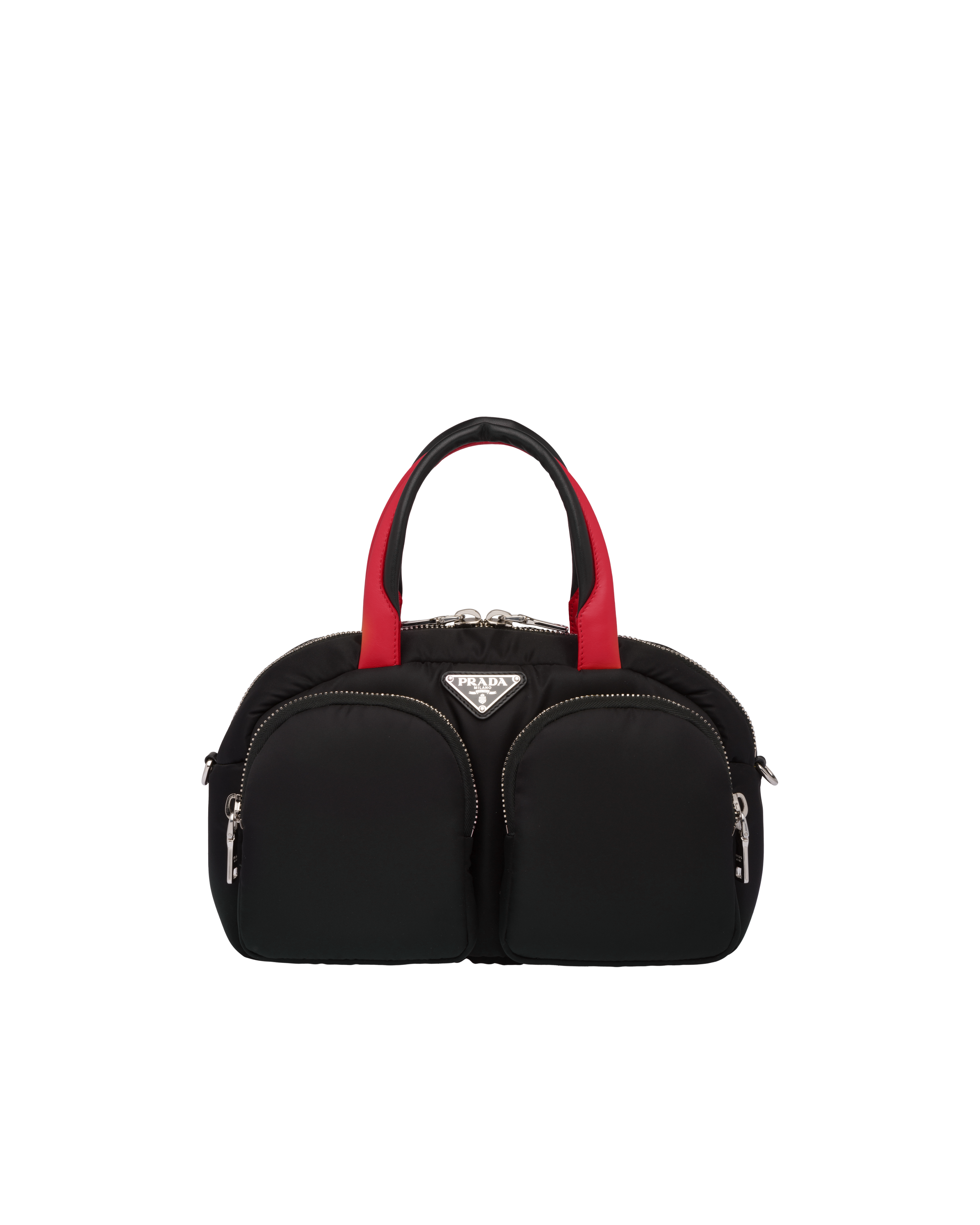 prada nylon top handle bag