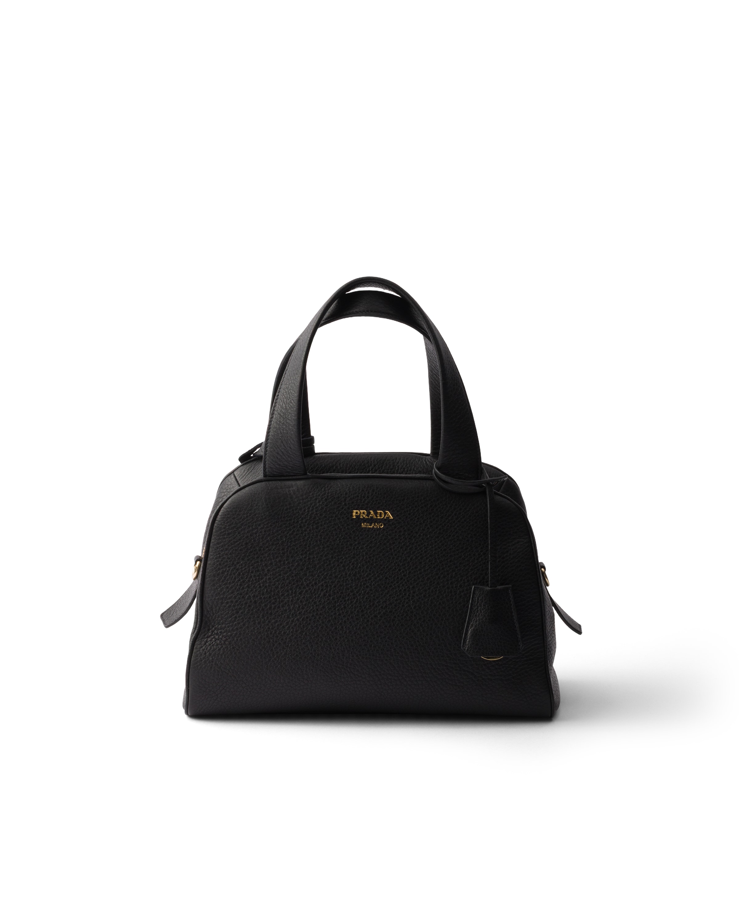 Prada Sac À Main En Cuir De Taille Moyenne, Femme, Noir