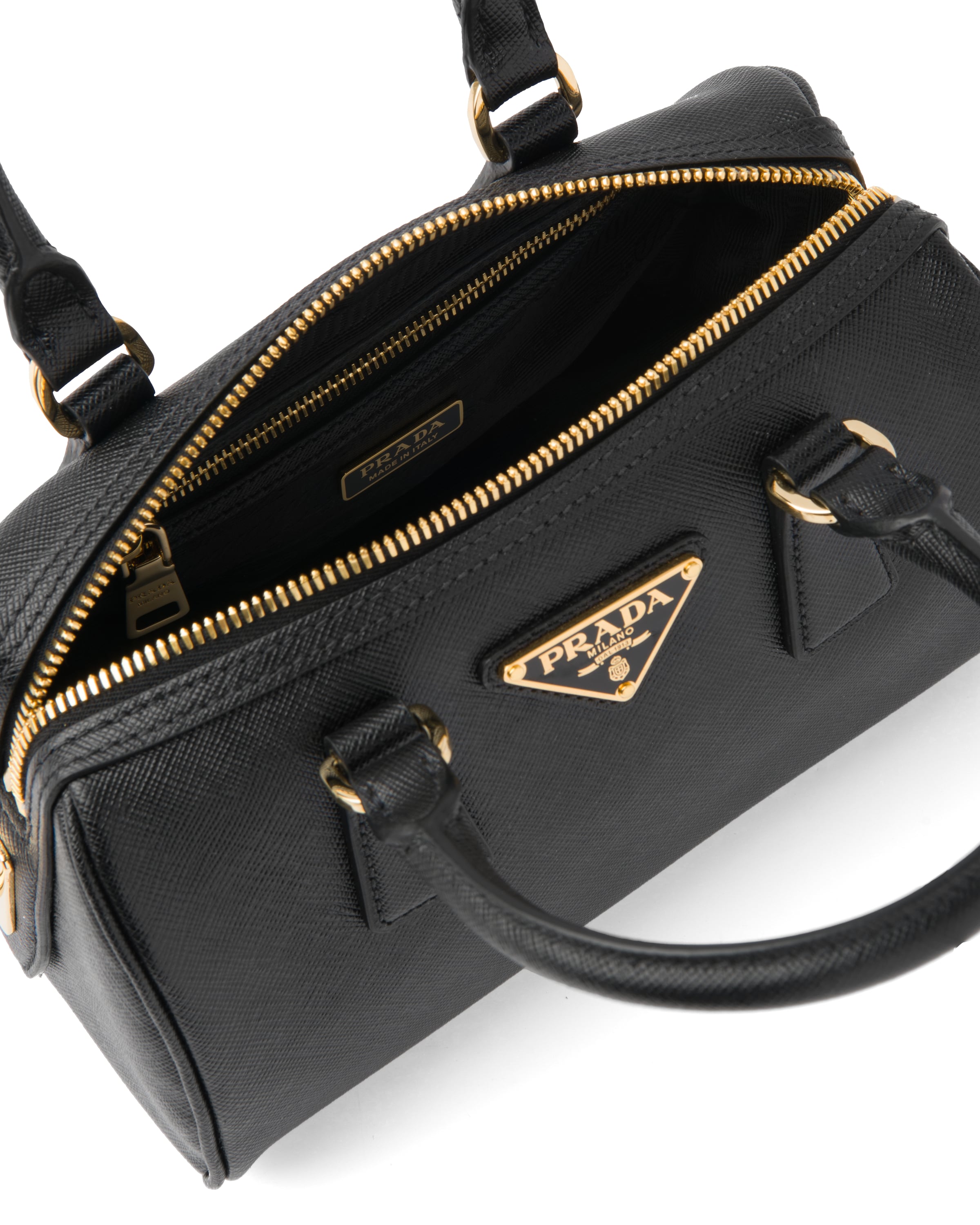 Tasche aus SaffianoLeder mit Tragegriffen Prada