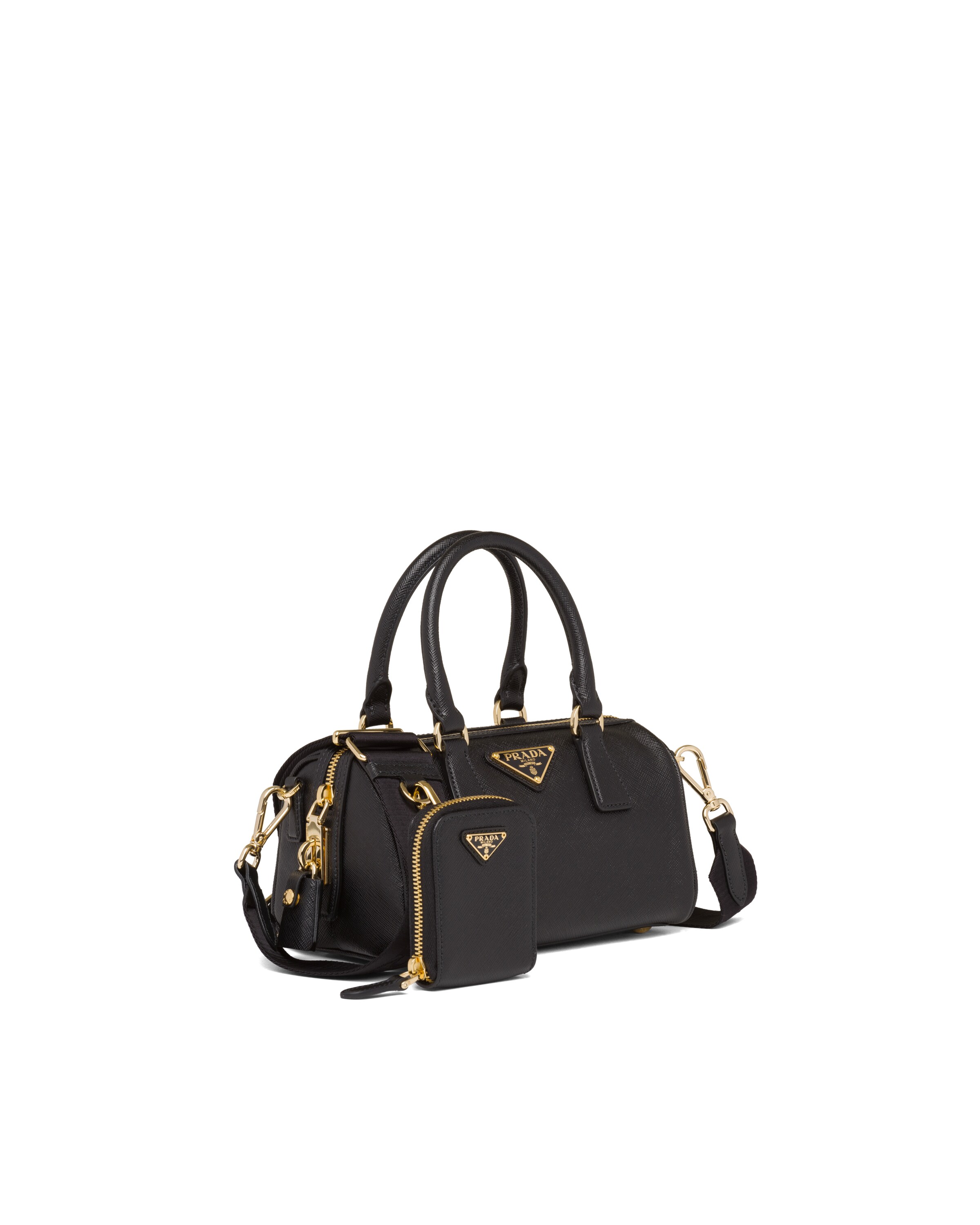 Tasche aus SaffianoLeder mit Tragegriffen Prada
