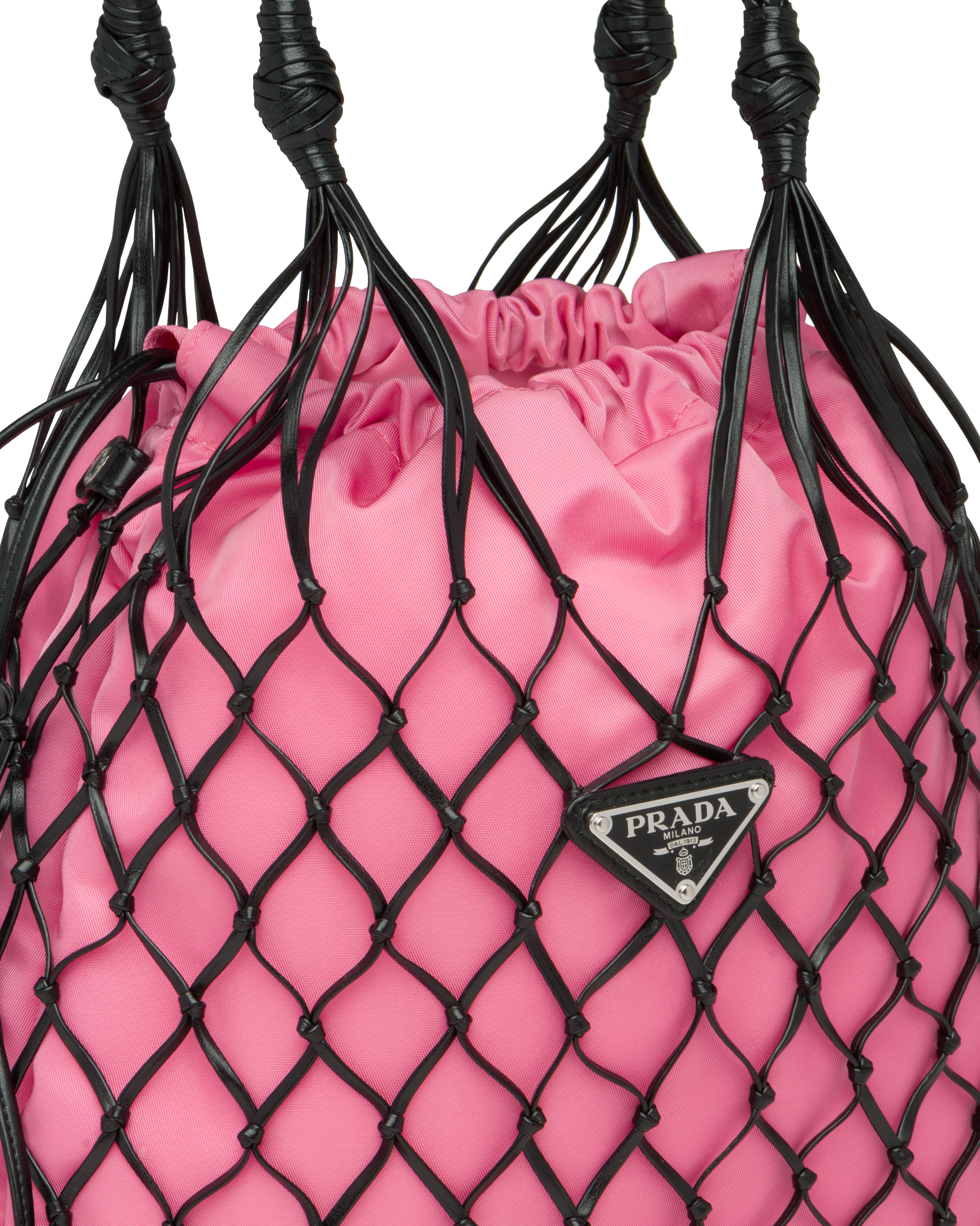prada mesh bucket bag