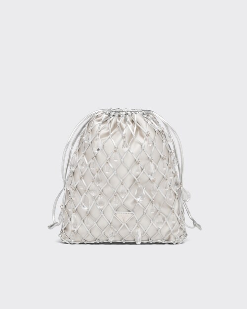 prada silver bolsa