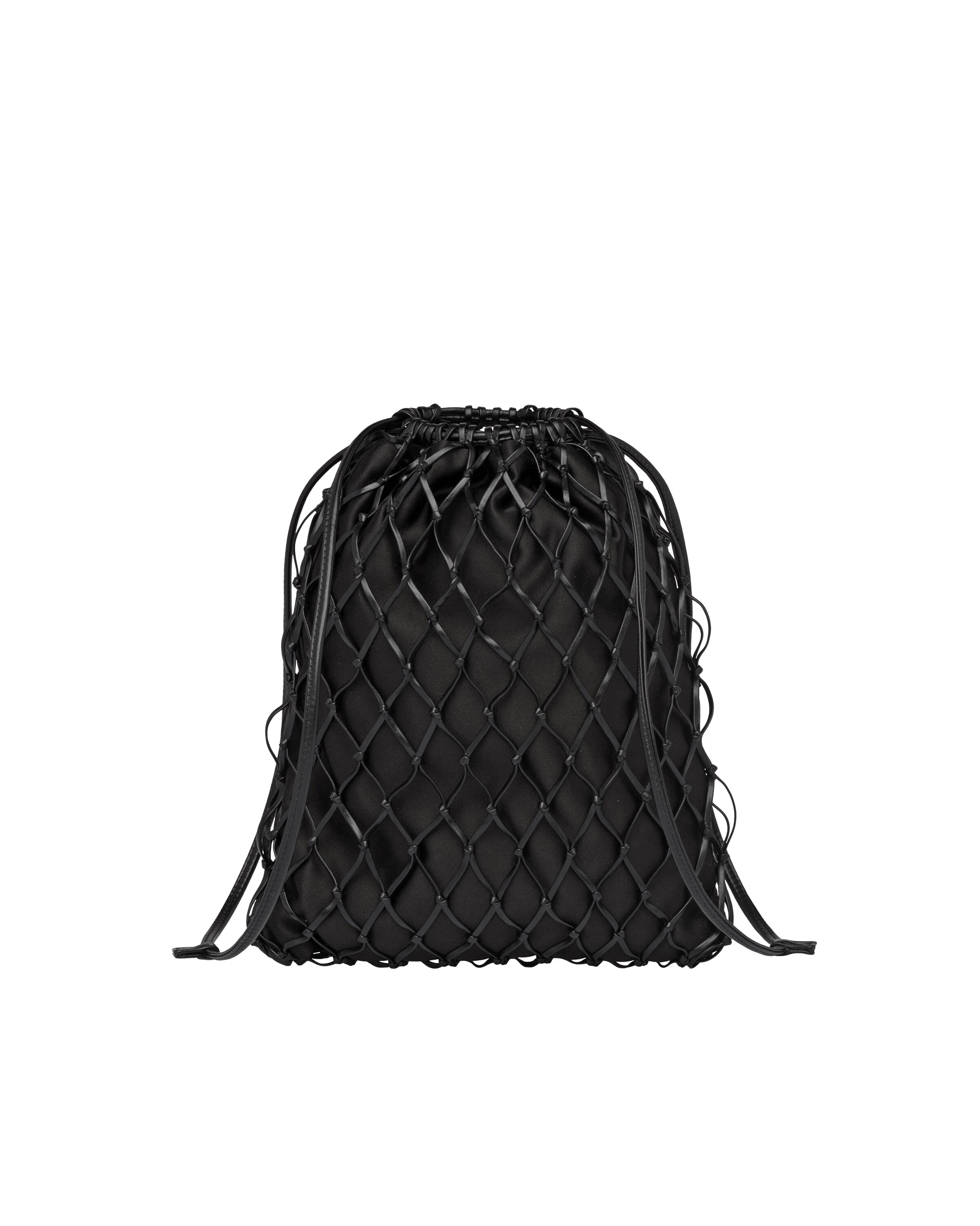 Black Fabric Mesh Bag Prada