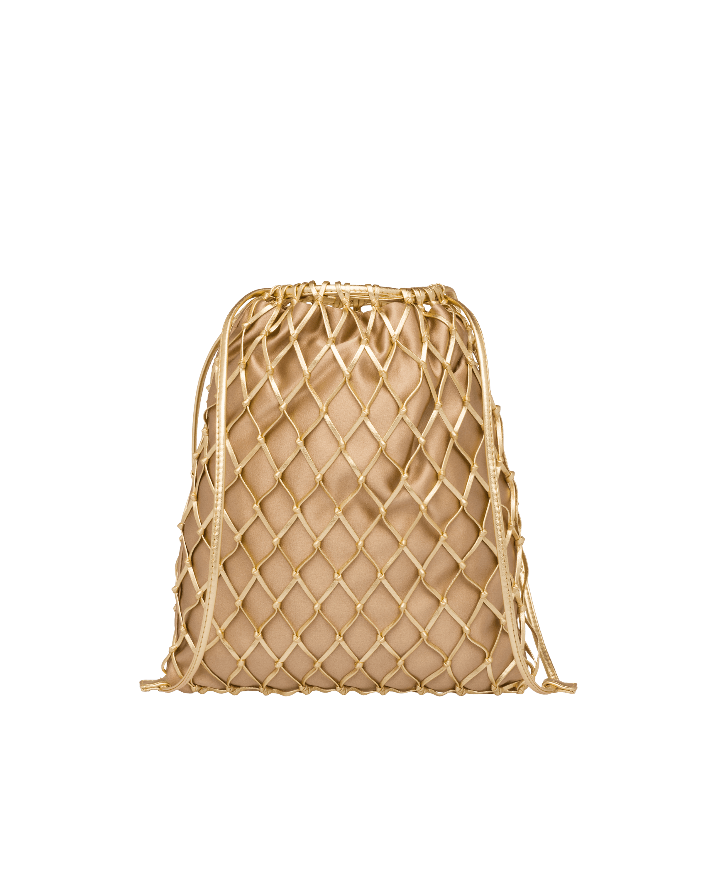 prada mesh and satin clutch