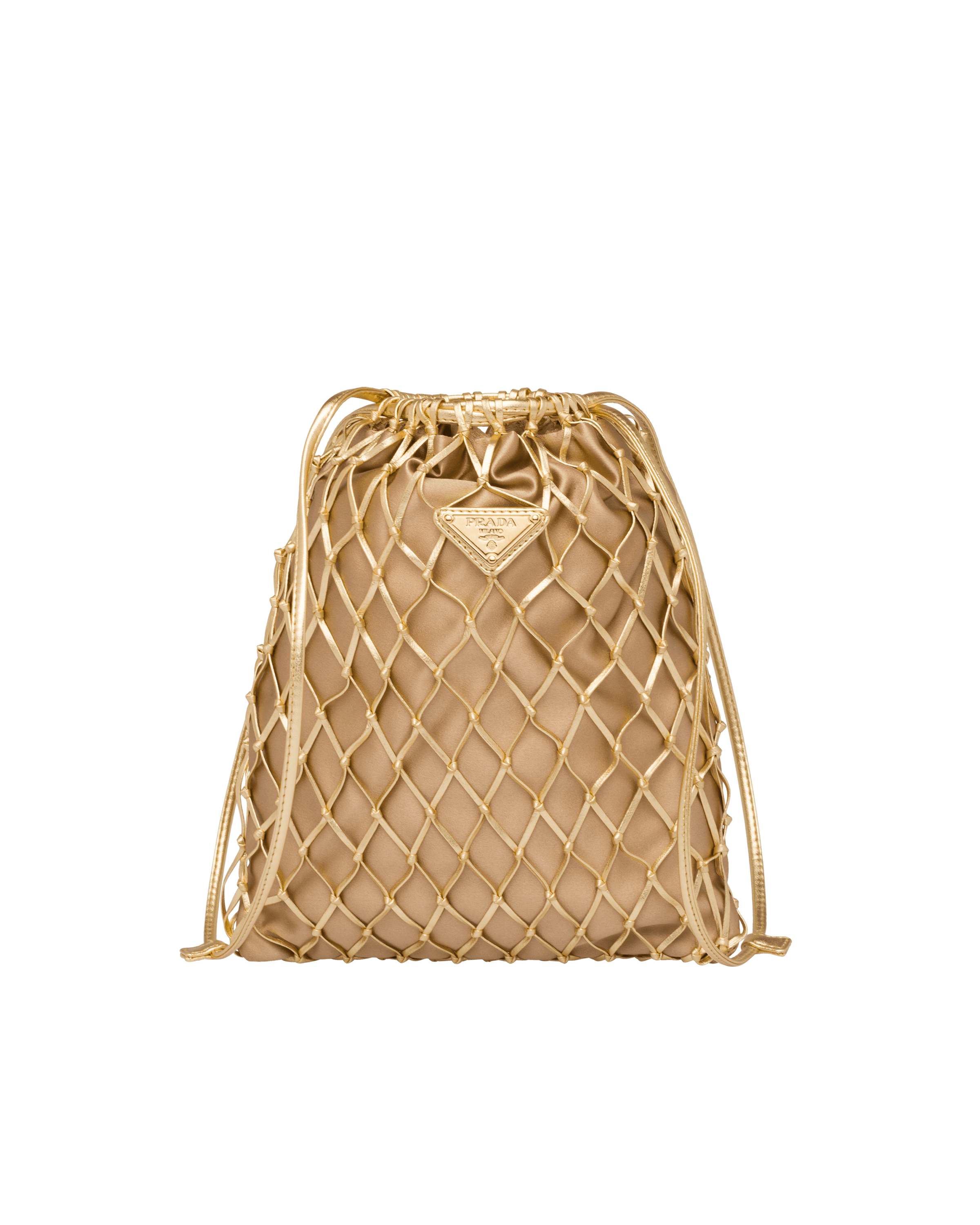 gold prada bag