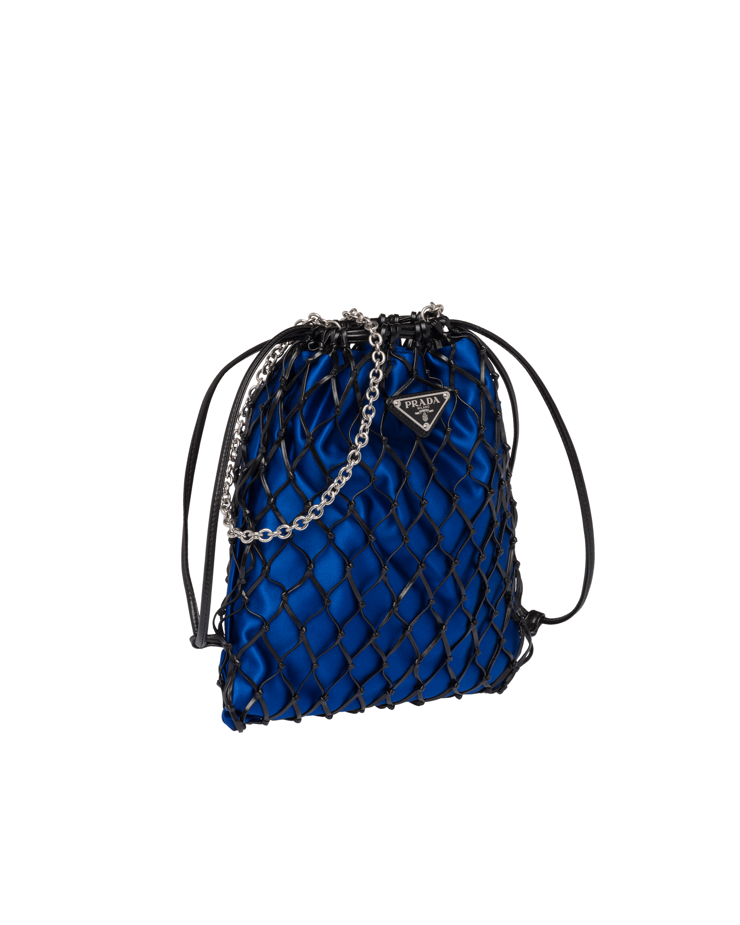 prada mesh and satin clutch
