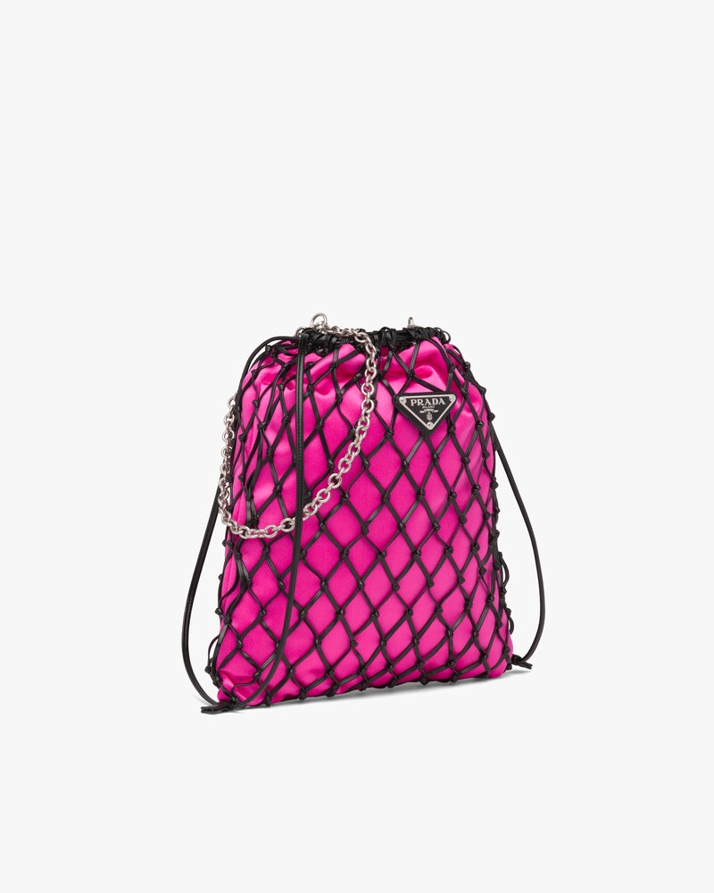 prada silk net bag