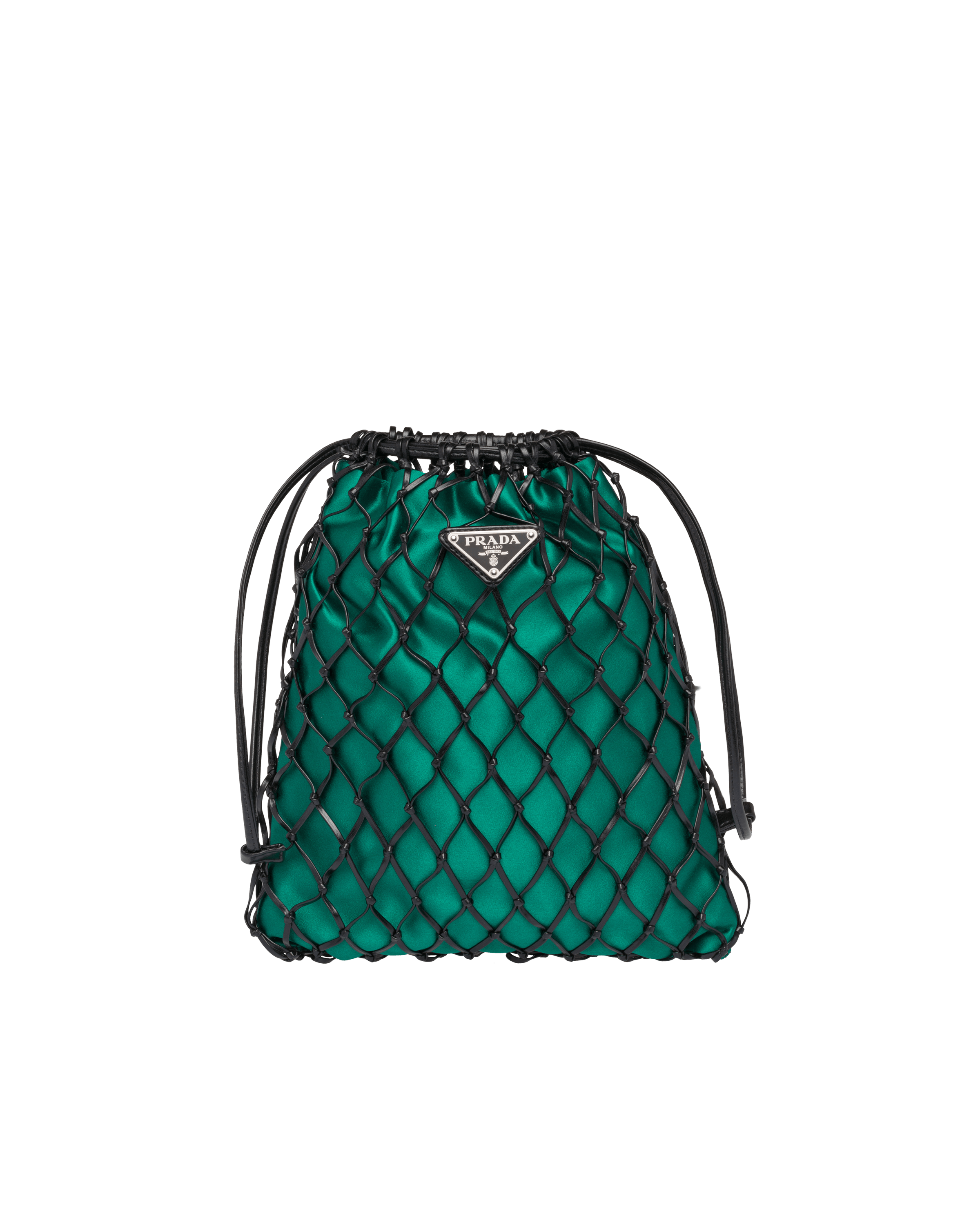 prada silk net bag