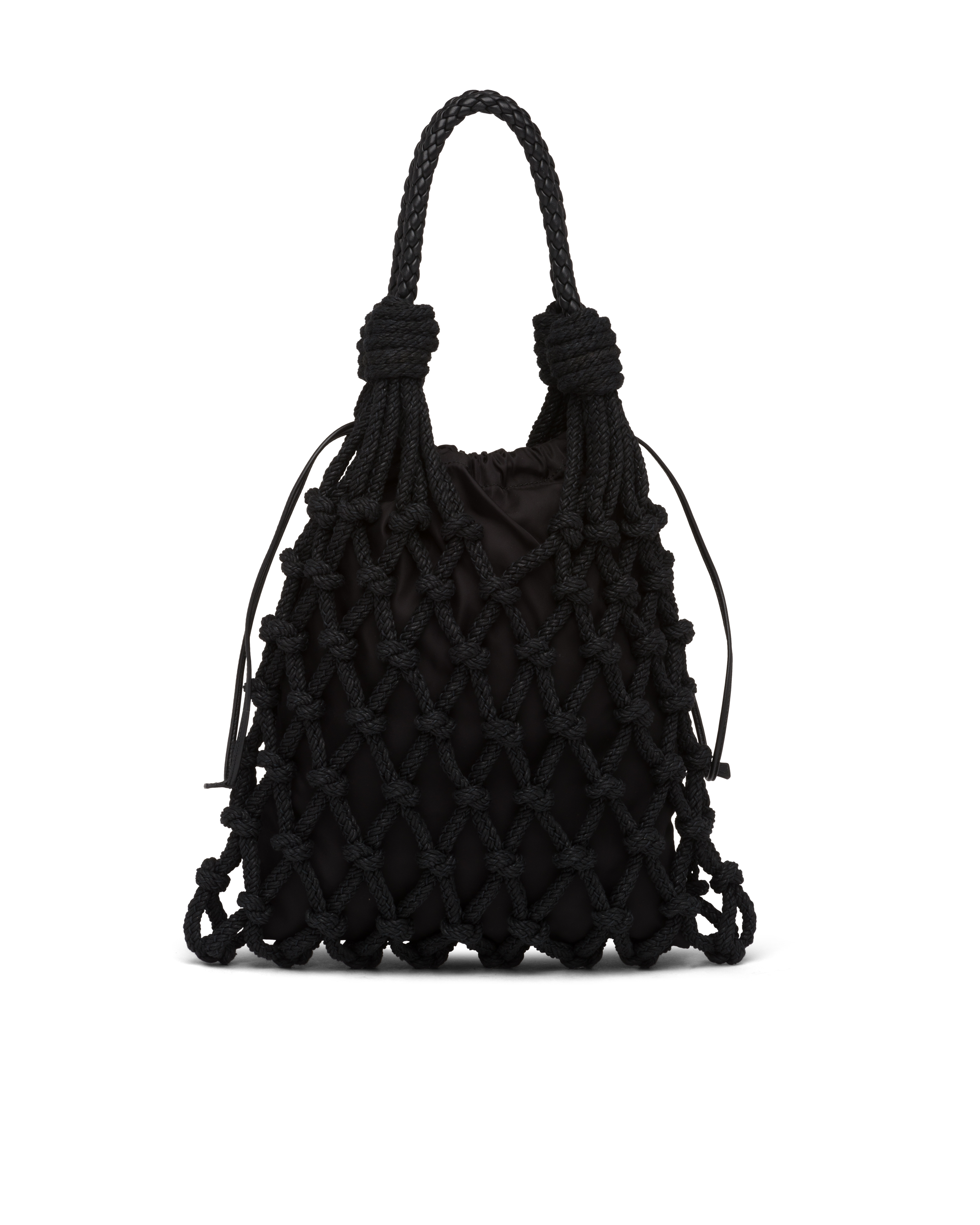Prada Fishnet cord mesh and nylon bag
