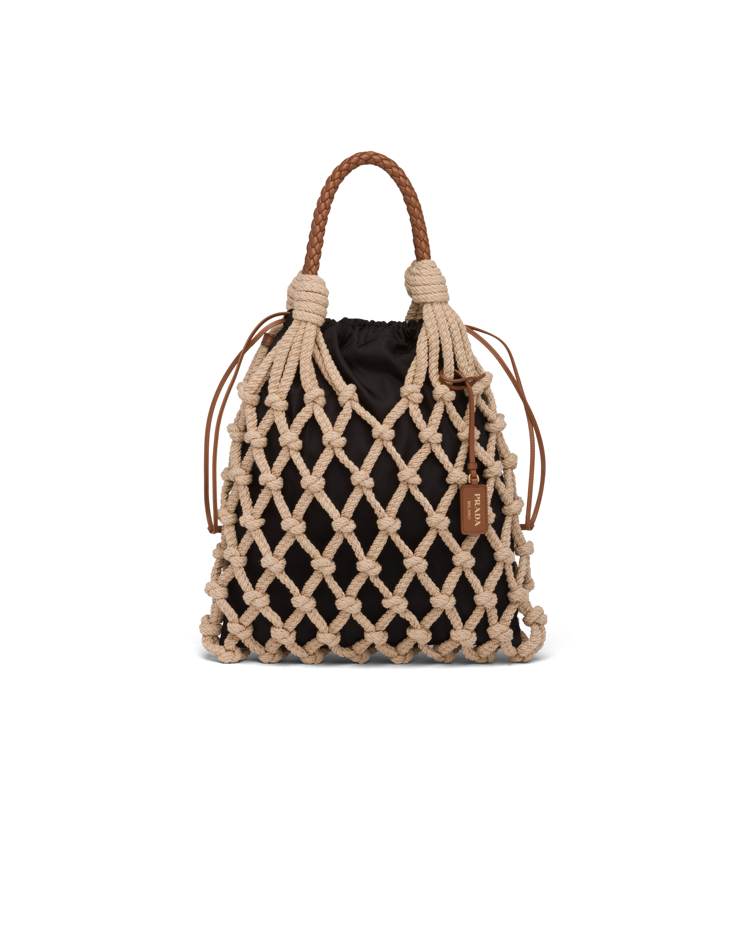 Prada Fishnet cord mesh and nylon bag 